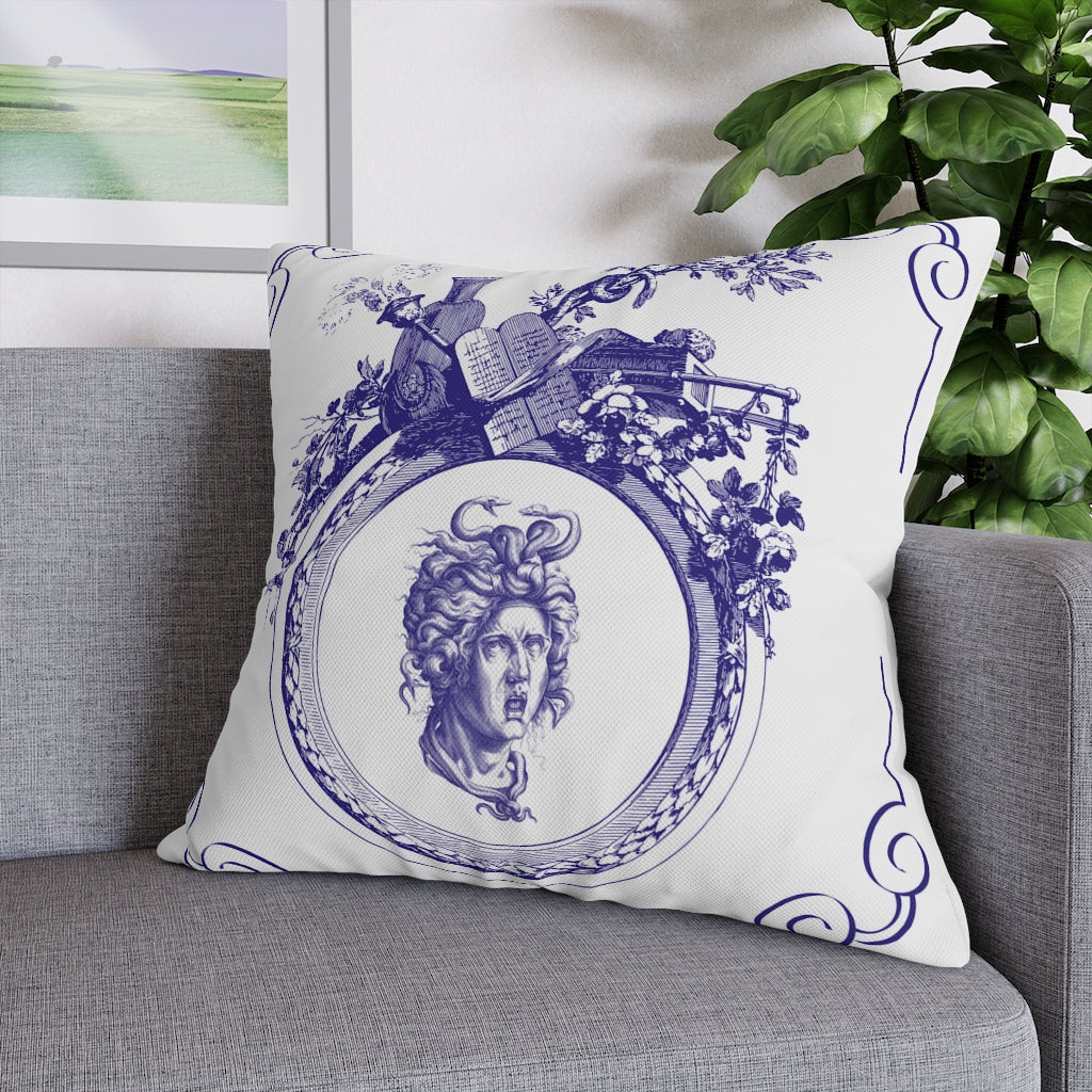 Delft Blue Pillow Case - Throw Pillow Cover - Grandmillennial Style