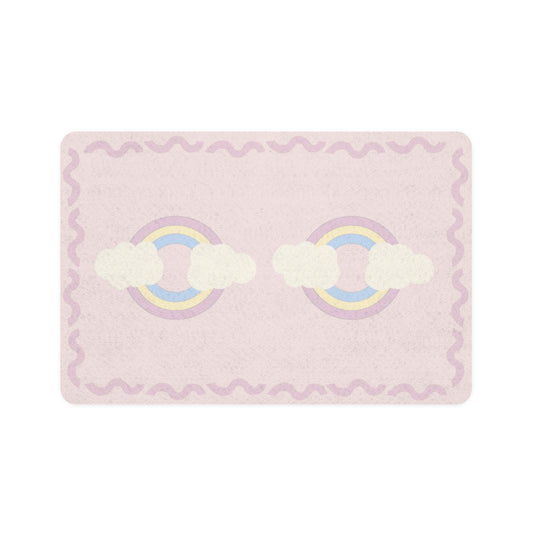 Pastel Clouds Pet Food Mat