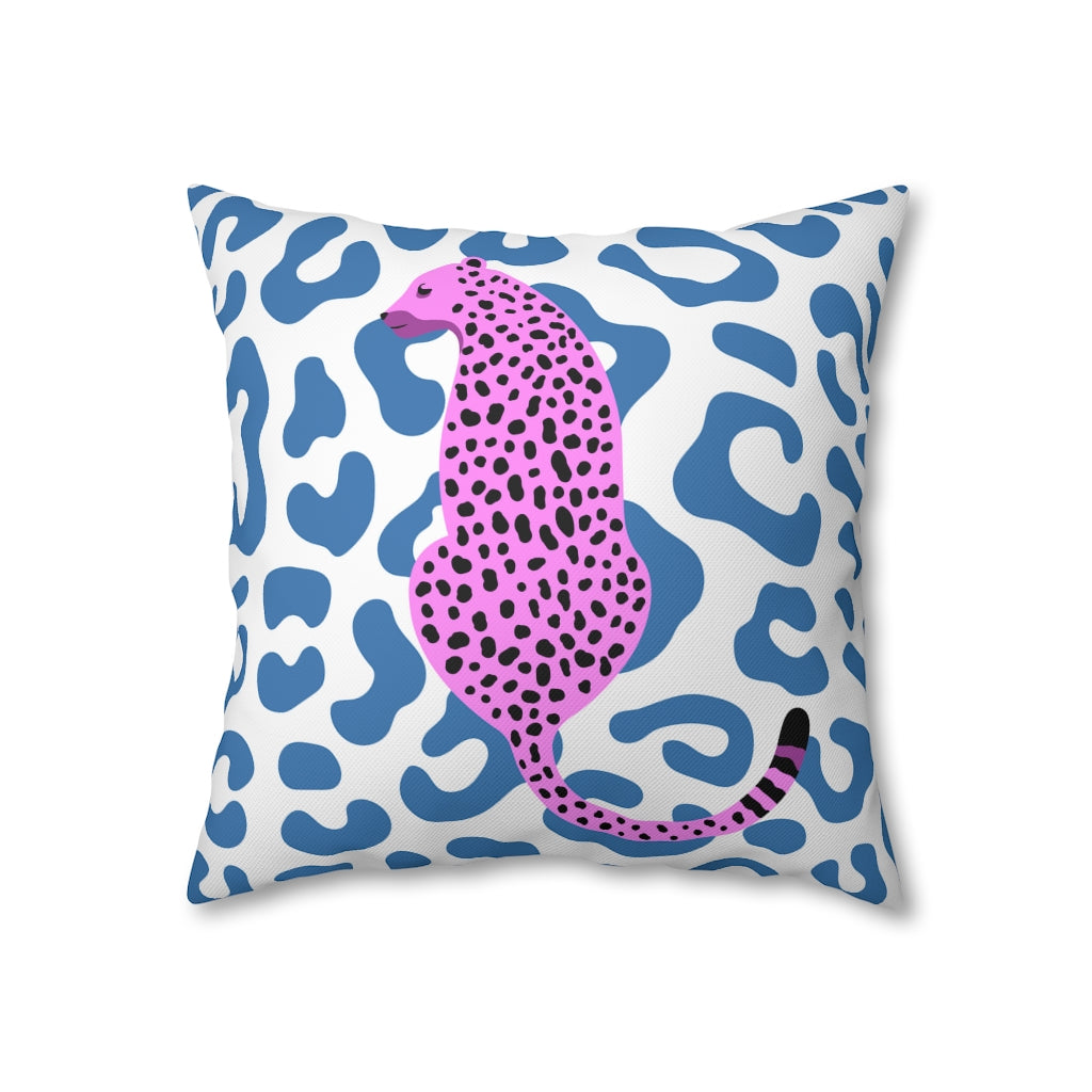 Pink cheetah clearance pillow