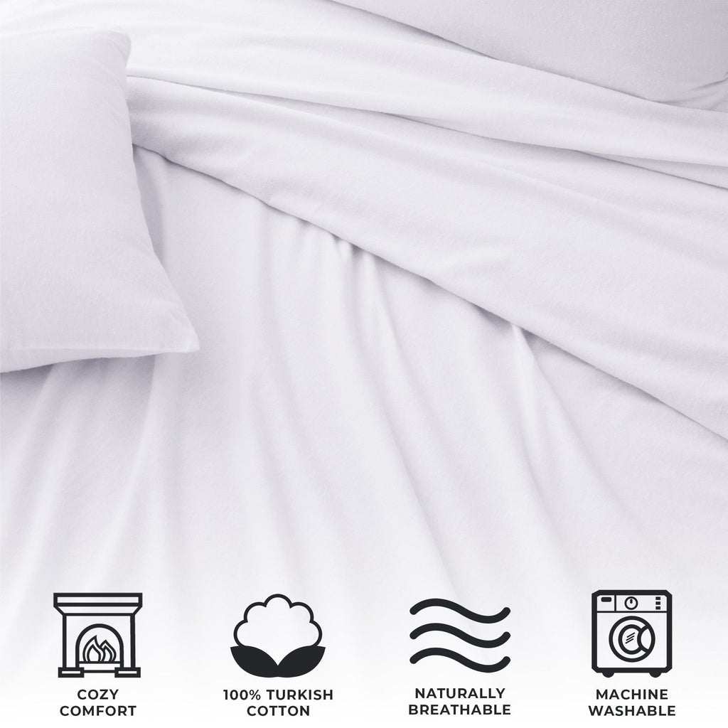 4-Piece Turkish Cotton Flannel Sheet - Raye Collection