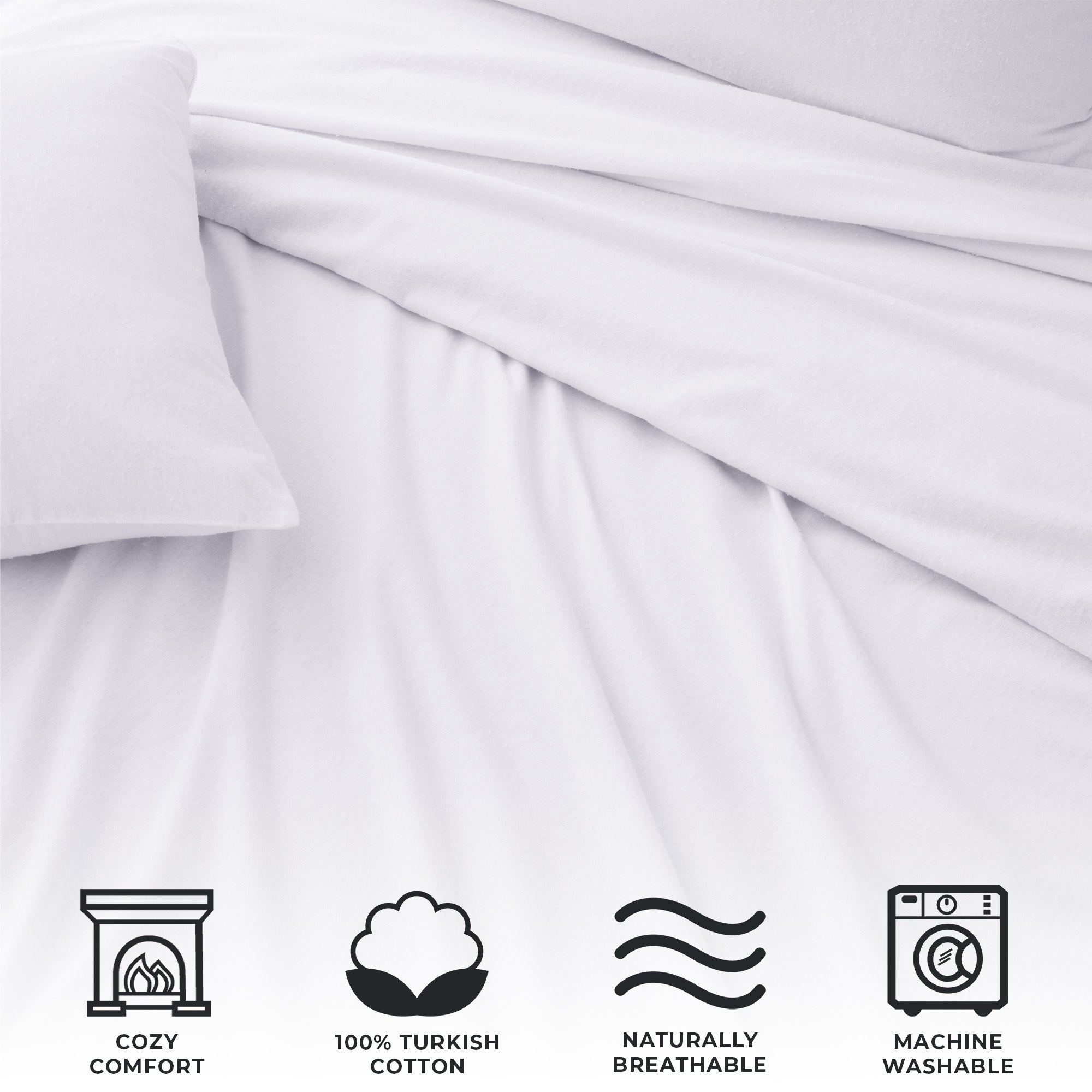 4-Piece Turkish Cotton Flannel Sheet - Raye Collection