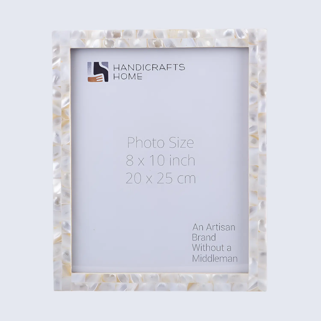 Picture Frames Mother of Pearl Collection in 27 Sizes, White