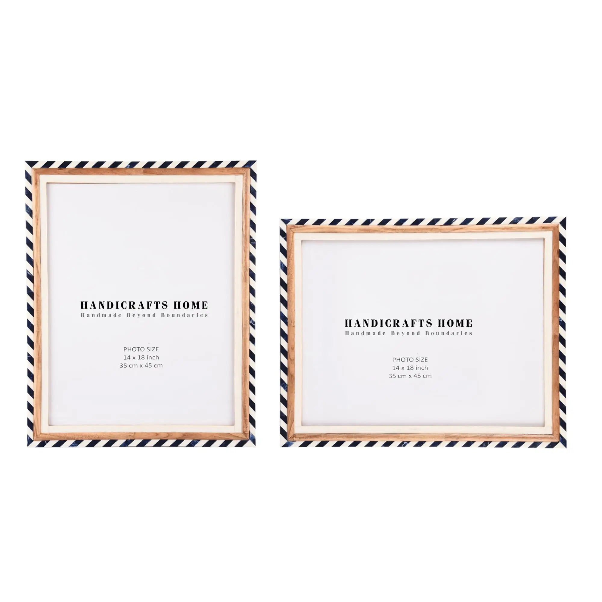 Marquet Bevel Picture Frames Pack of 2 Blue & White - Available in 5 Sizes