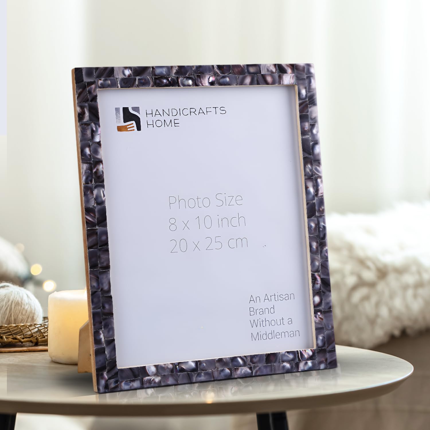 Picture Frames Mother of Pearl Collection in 27 Sizes, Grey