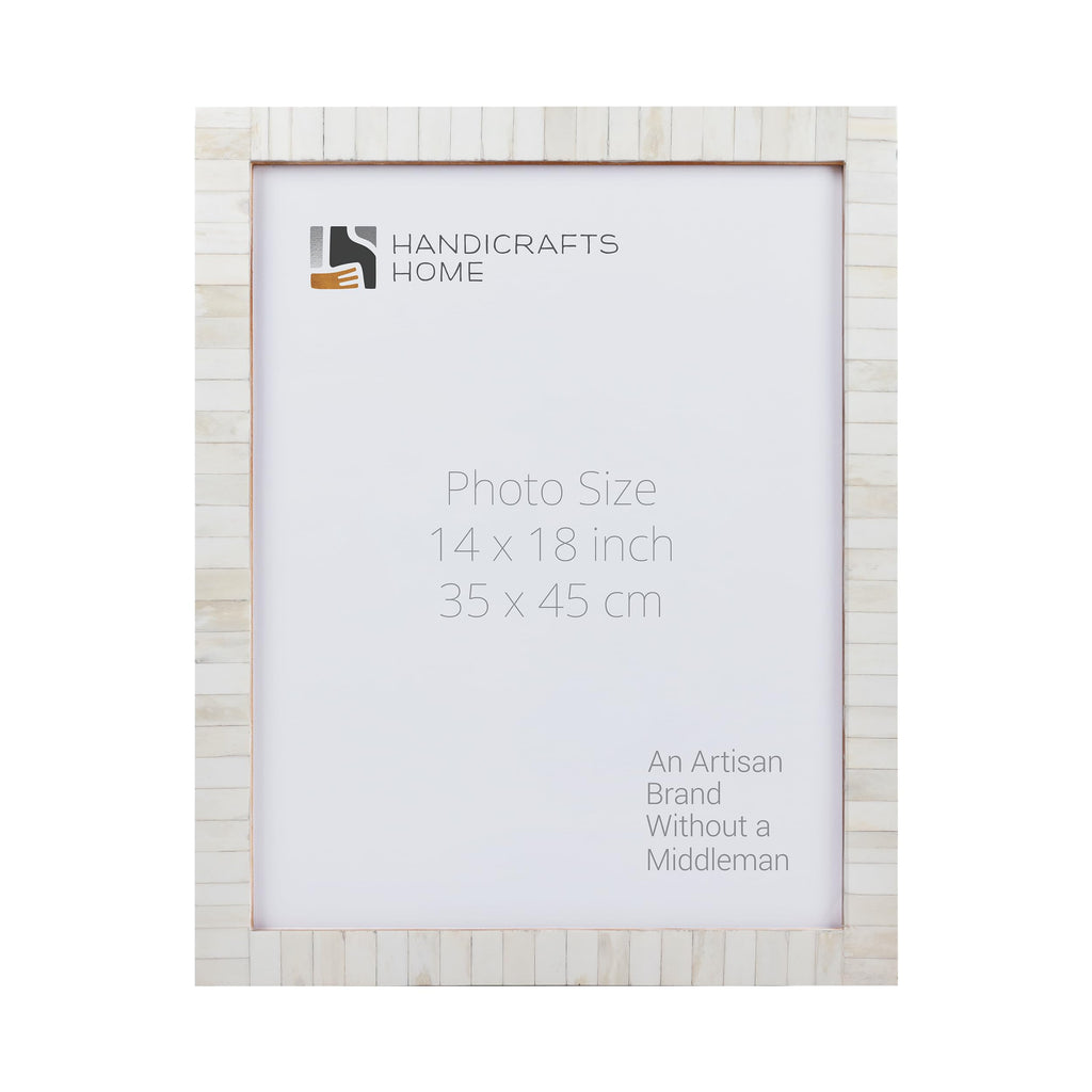 Poster Picture Frame Classic Bone Inlay in 2 Sizes, White