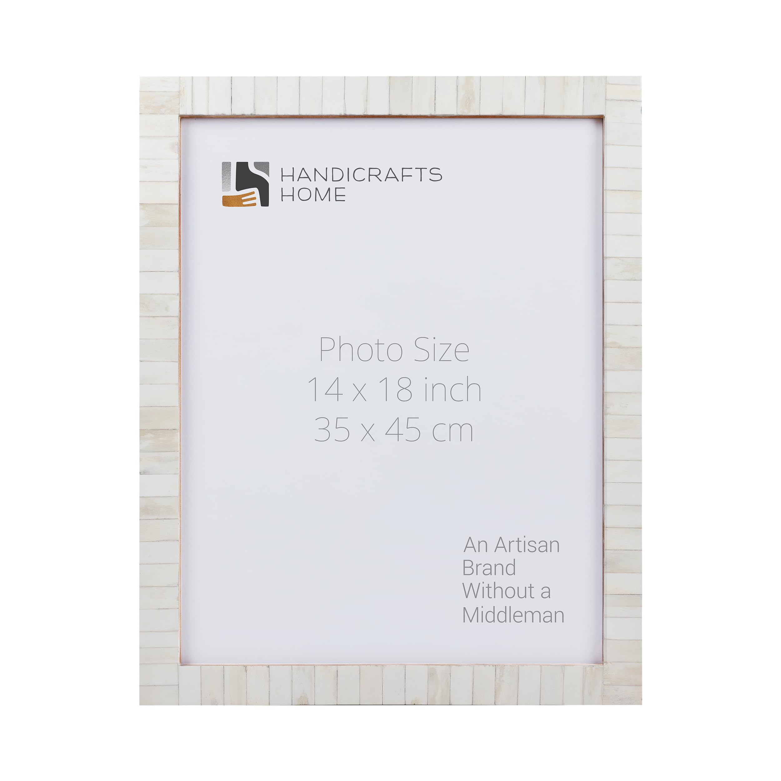 Poster Picture Frame Classic Bone Inlay in 2 Sizes, White