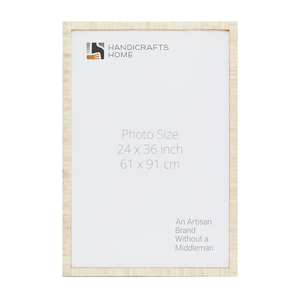 Poster Picture Frame Classic Bone Inlay in 2 Sizes, White