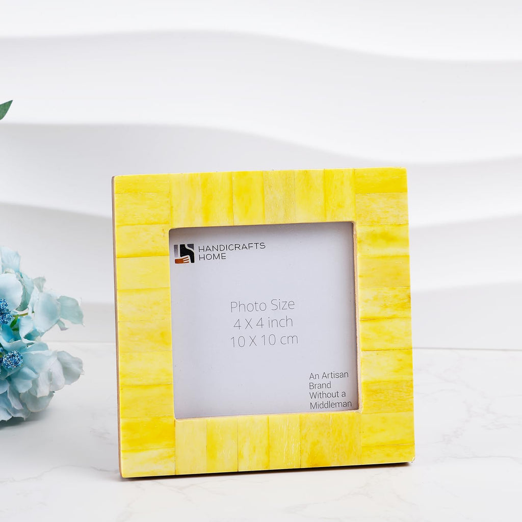 Picture Frames Classic Pattern Bone Inlay Collection in 27 Sizes, Yellow