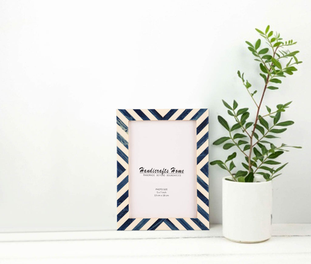 Picture Frames Candy Cane Blueberry Pattern Resin Inlay Collection in 3 Sizes, Pack of 2