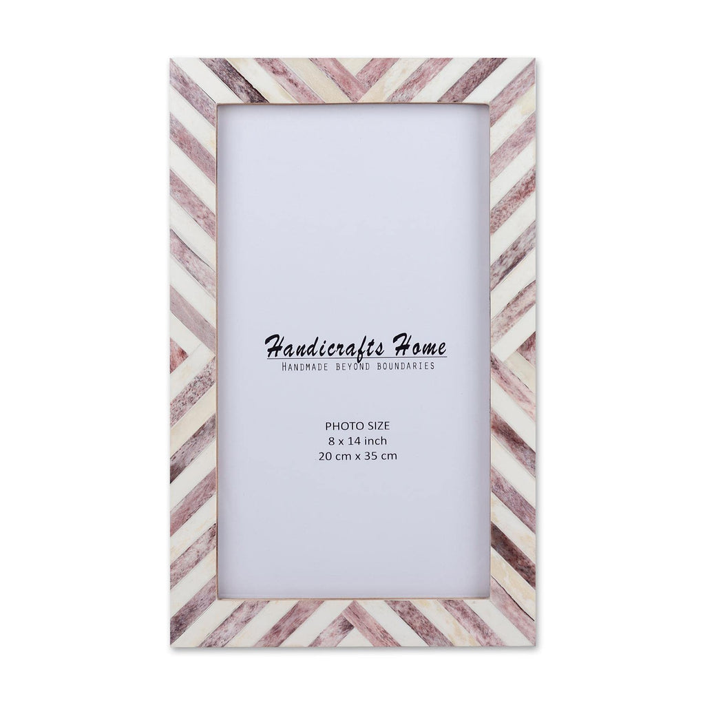 Poster Picture Frame Chevron Pattern in 5 Sizes, Brown