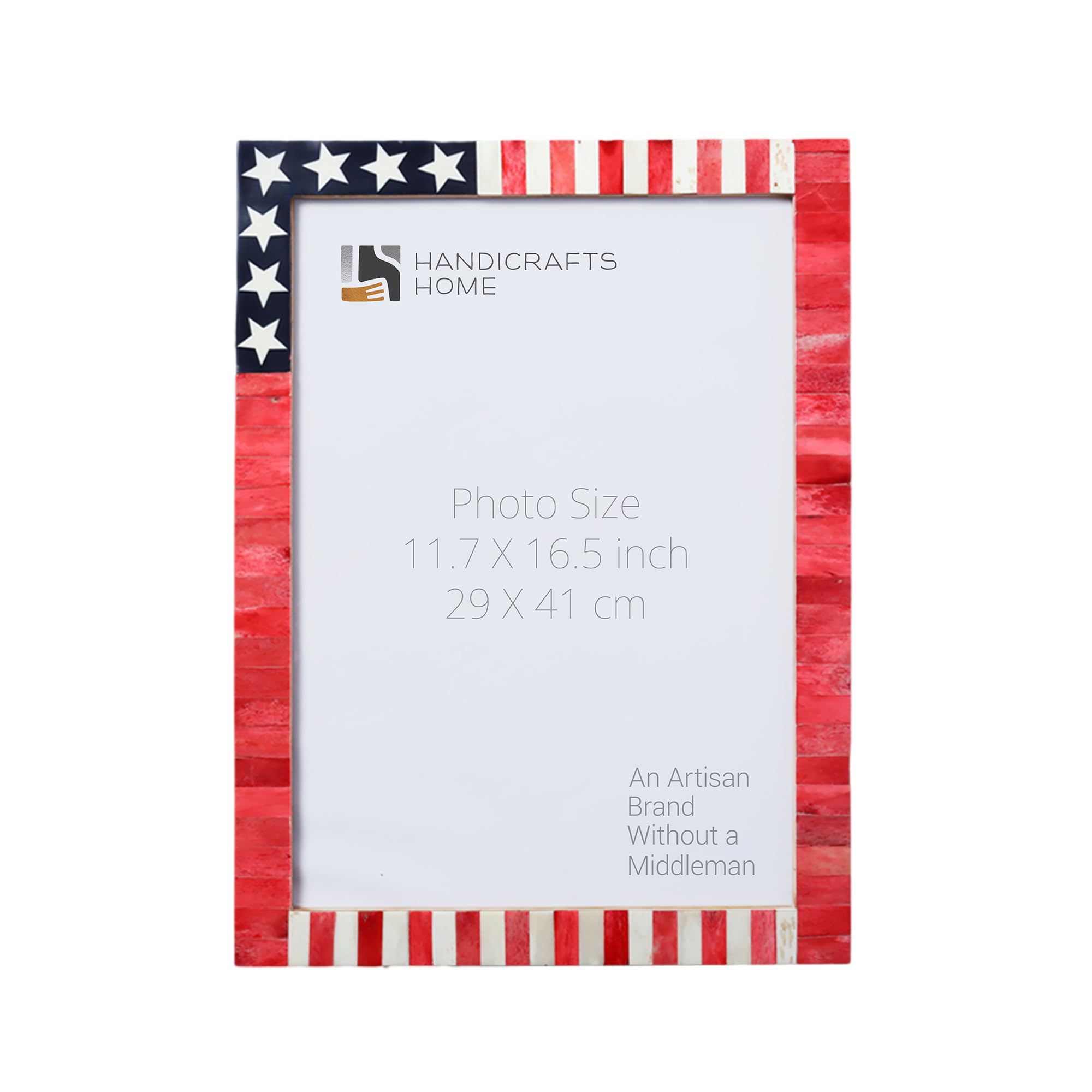 USA Flag Bone Inlay Poster Picture Frame in 2 Sizes
