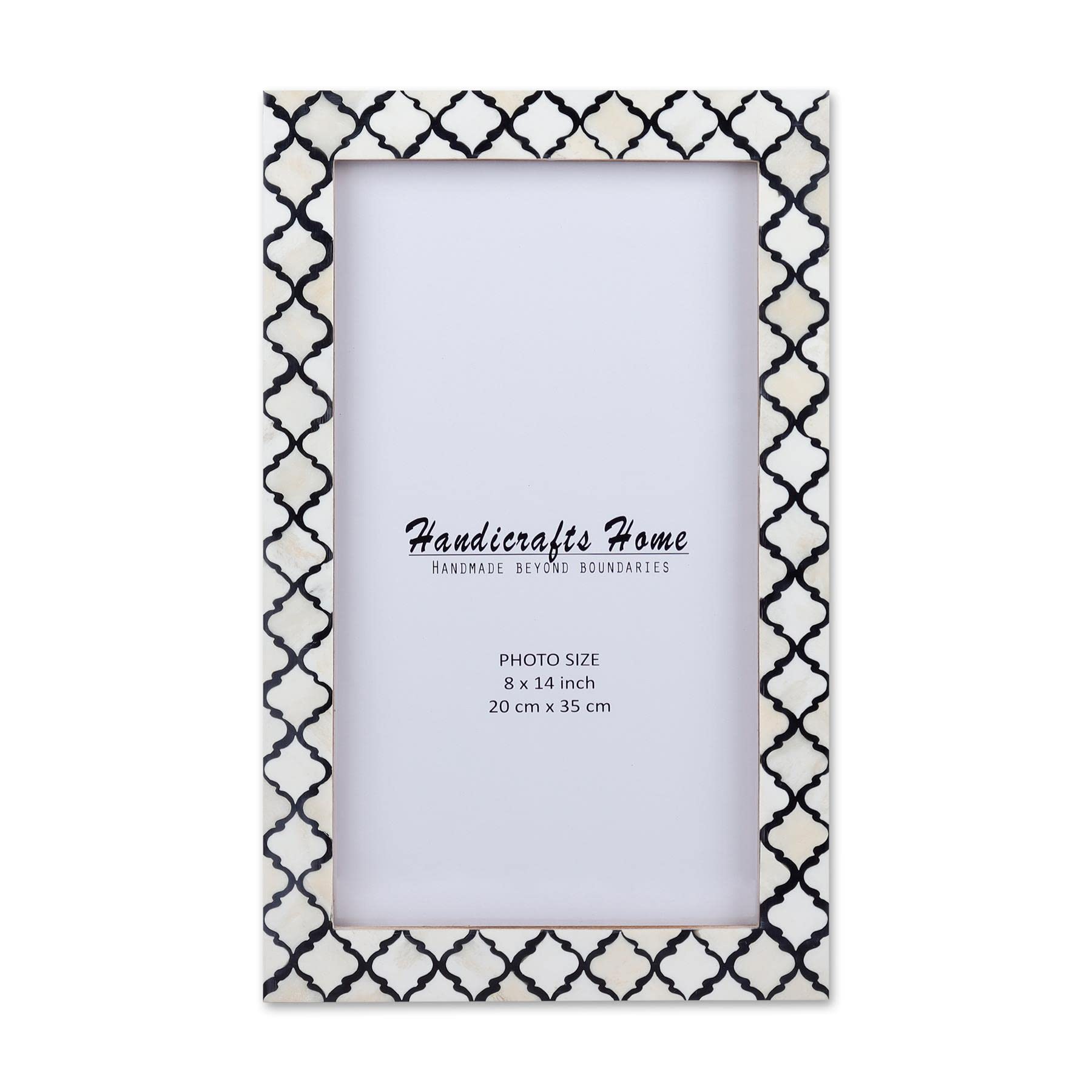 Poster Picture Frame Moroccan Bone & Resin Inlay Collection in 9 Sizes, Black