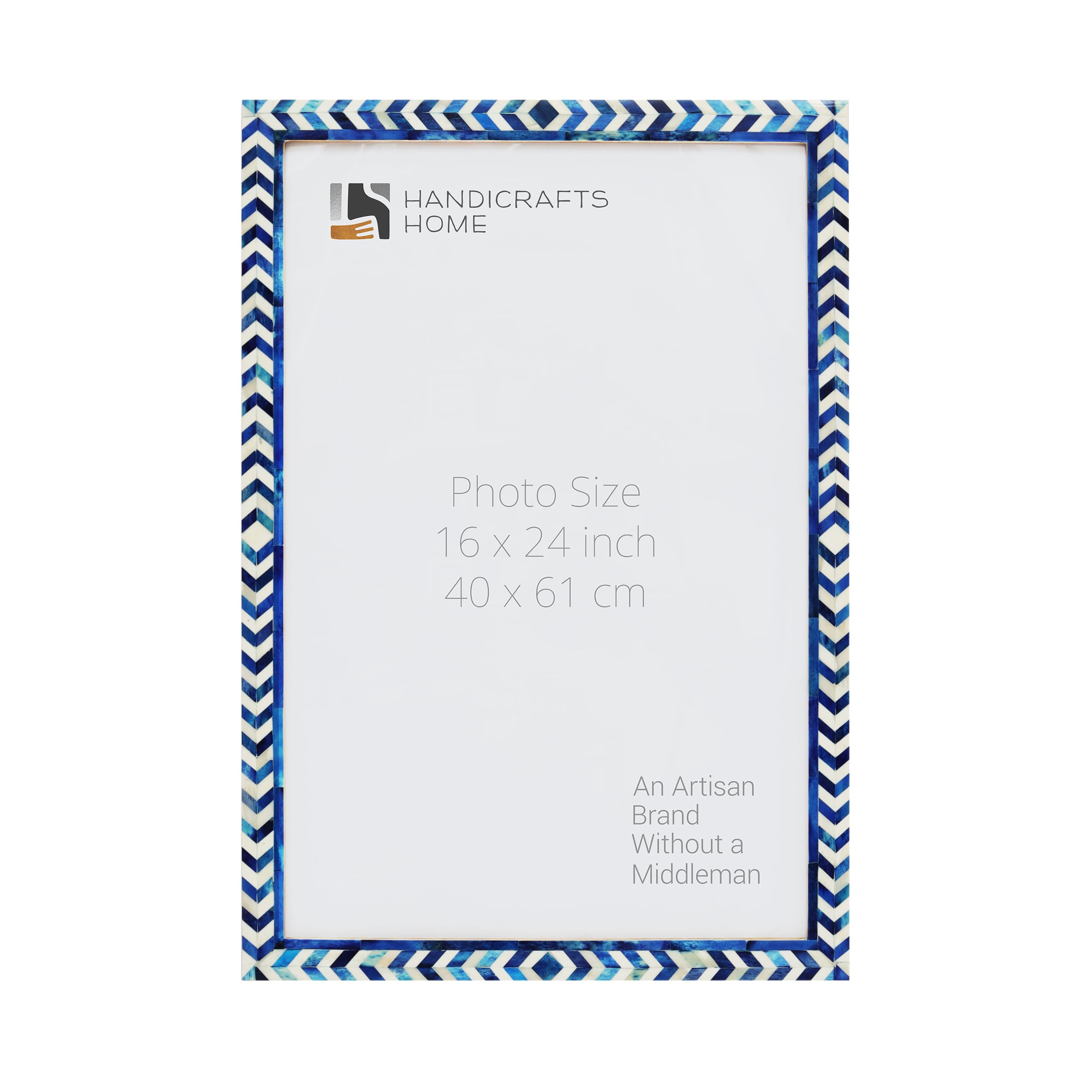 Taj Bone Inlay Poster Picture Frame  Blue - Available in 4 Sizes