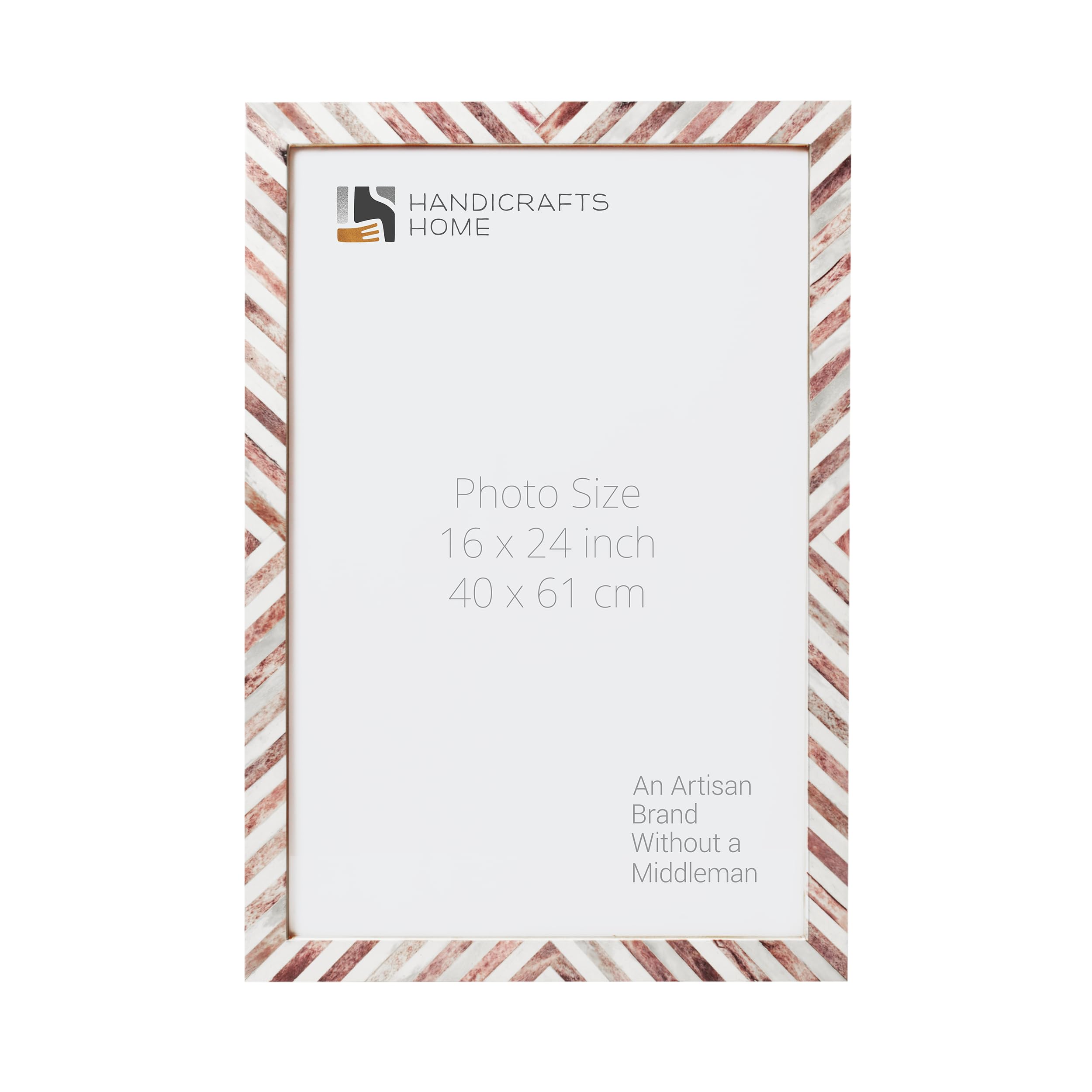 Poster Picture Frame Chevron Pattern in 5 Sizes, Brown