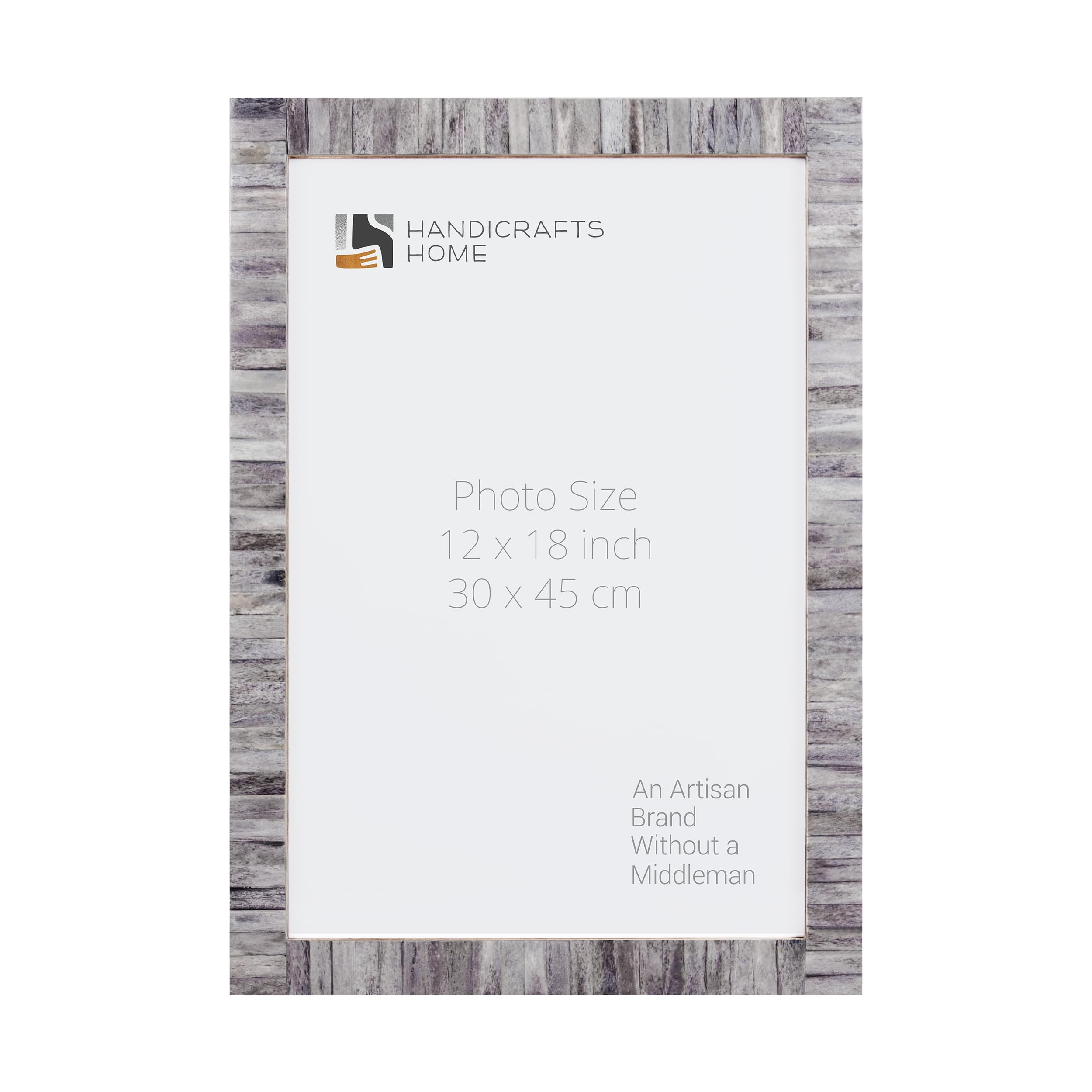 Poster Picture Frame Classic Pattern Bone Inlay Collection in 6 Sizes, Grey