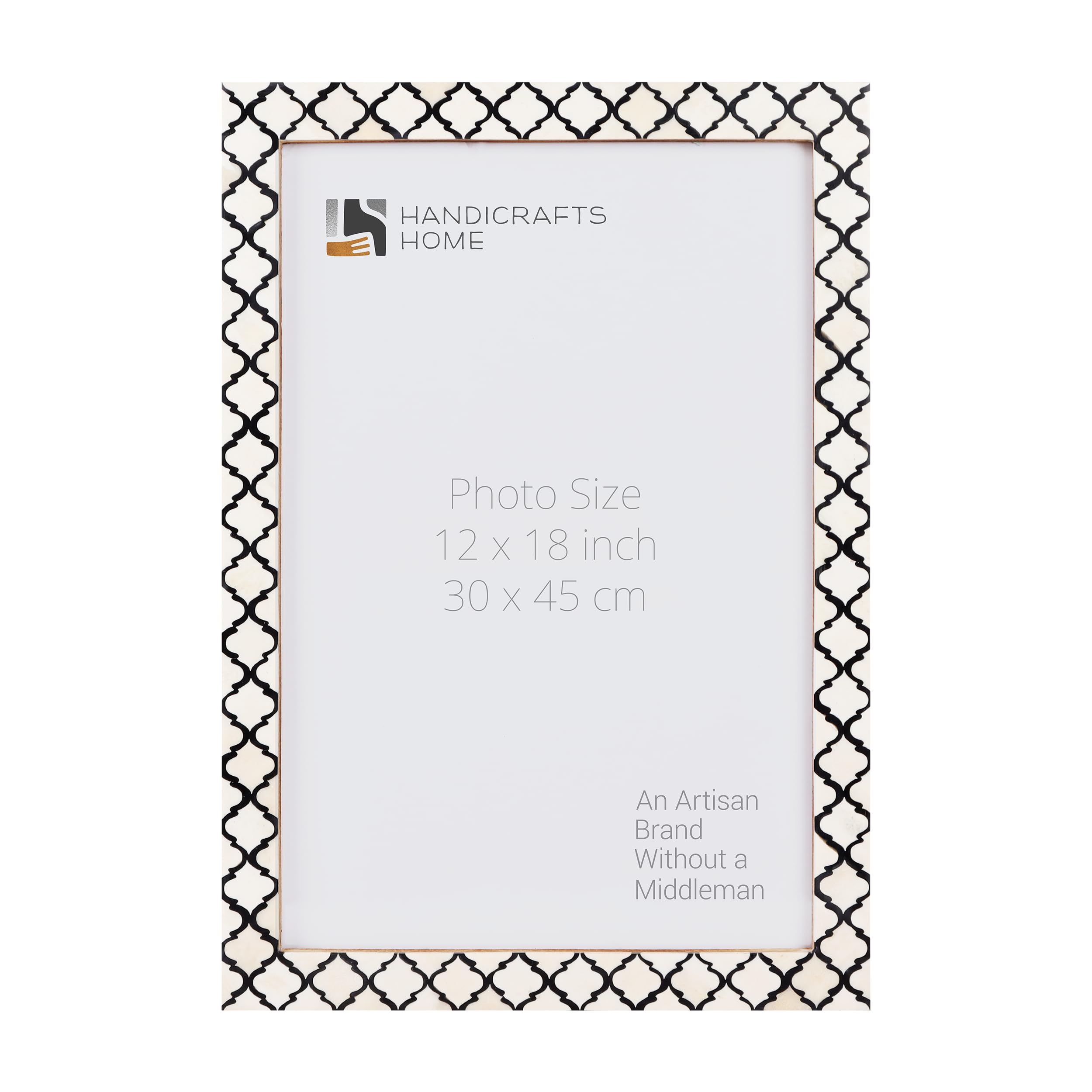 Poster Picture Frame Moroccan Bone & Resin Inlay Collection in 9 Sizes, Black