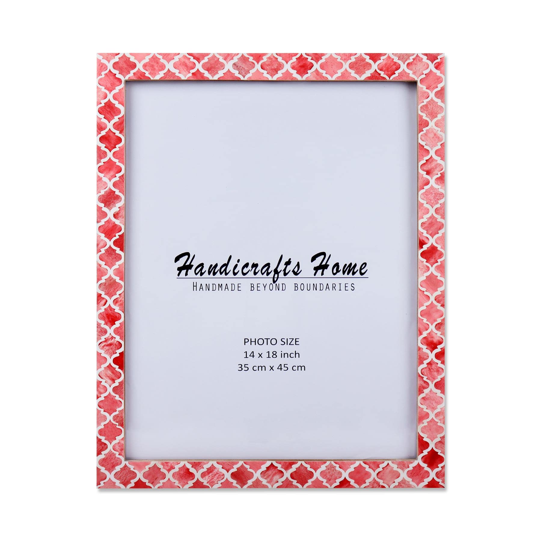 Poster Picture Frame Moroccan Bone & Resin Inlay Collection in 6 Sizes, Red
