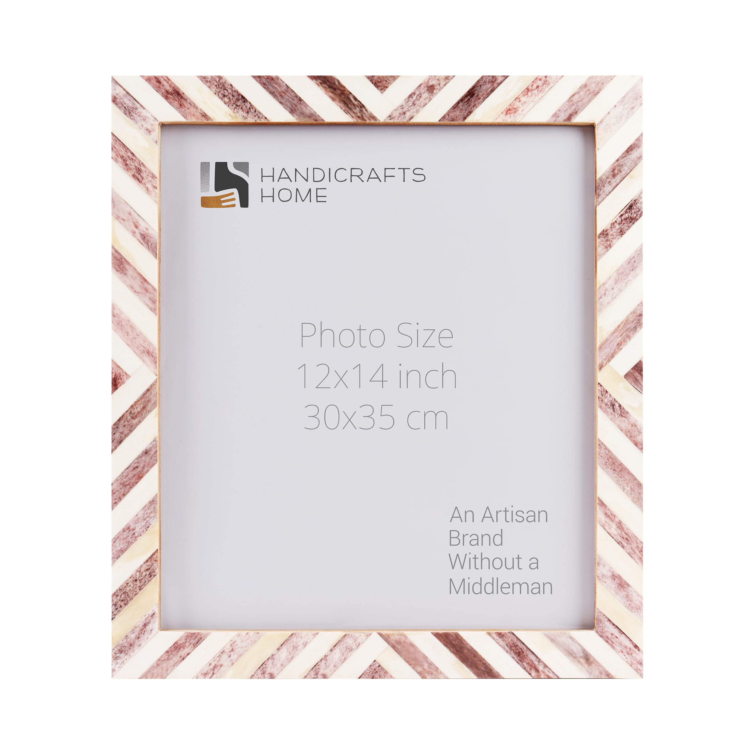 Poster Picture Frame Chevron Pattern in 5 Sizes, Brown