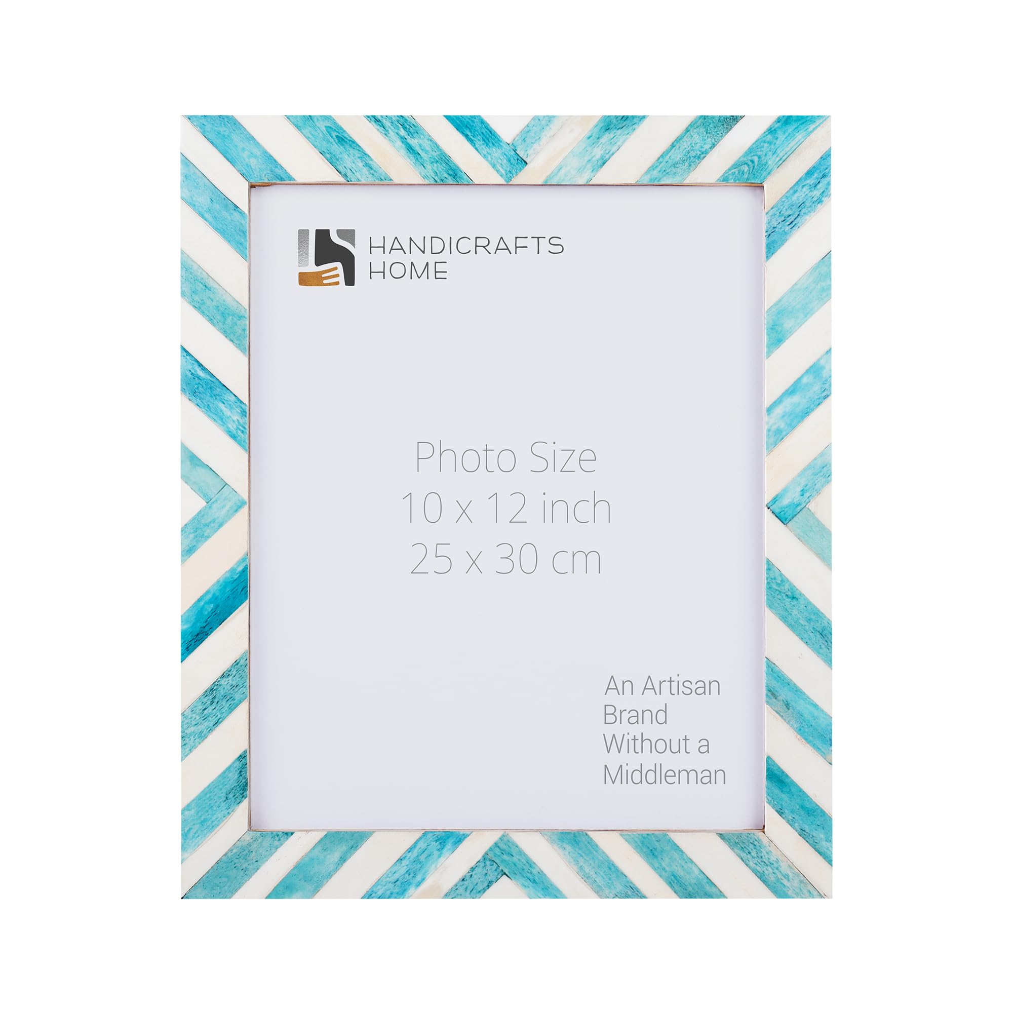 Poster Picture Frame Chevron Bone Inlay in 3 Sizes, Green