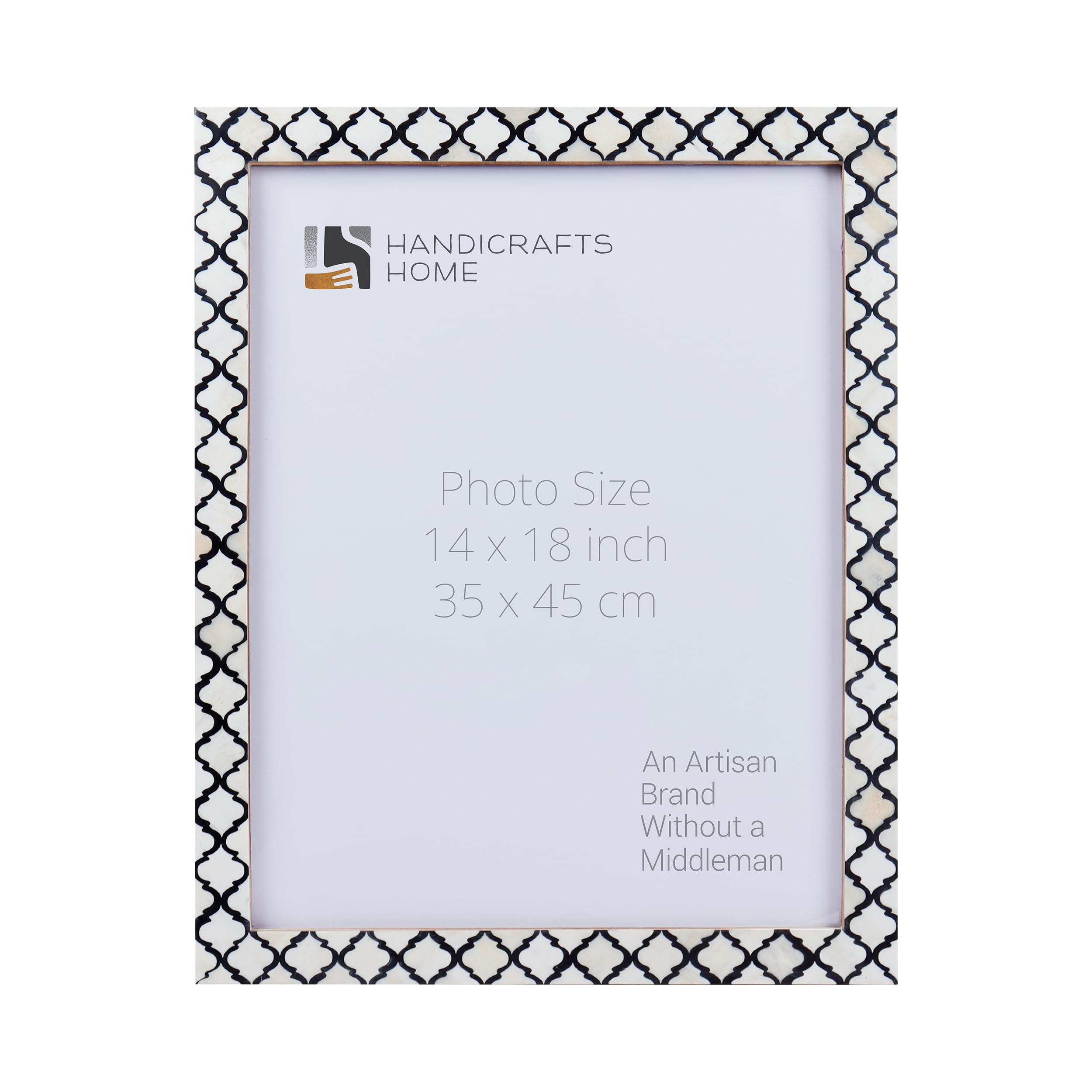 Poster Picture Frame Moroccan Bone & Resin Inlay Collection in 9 Sizes, Black