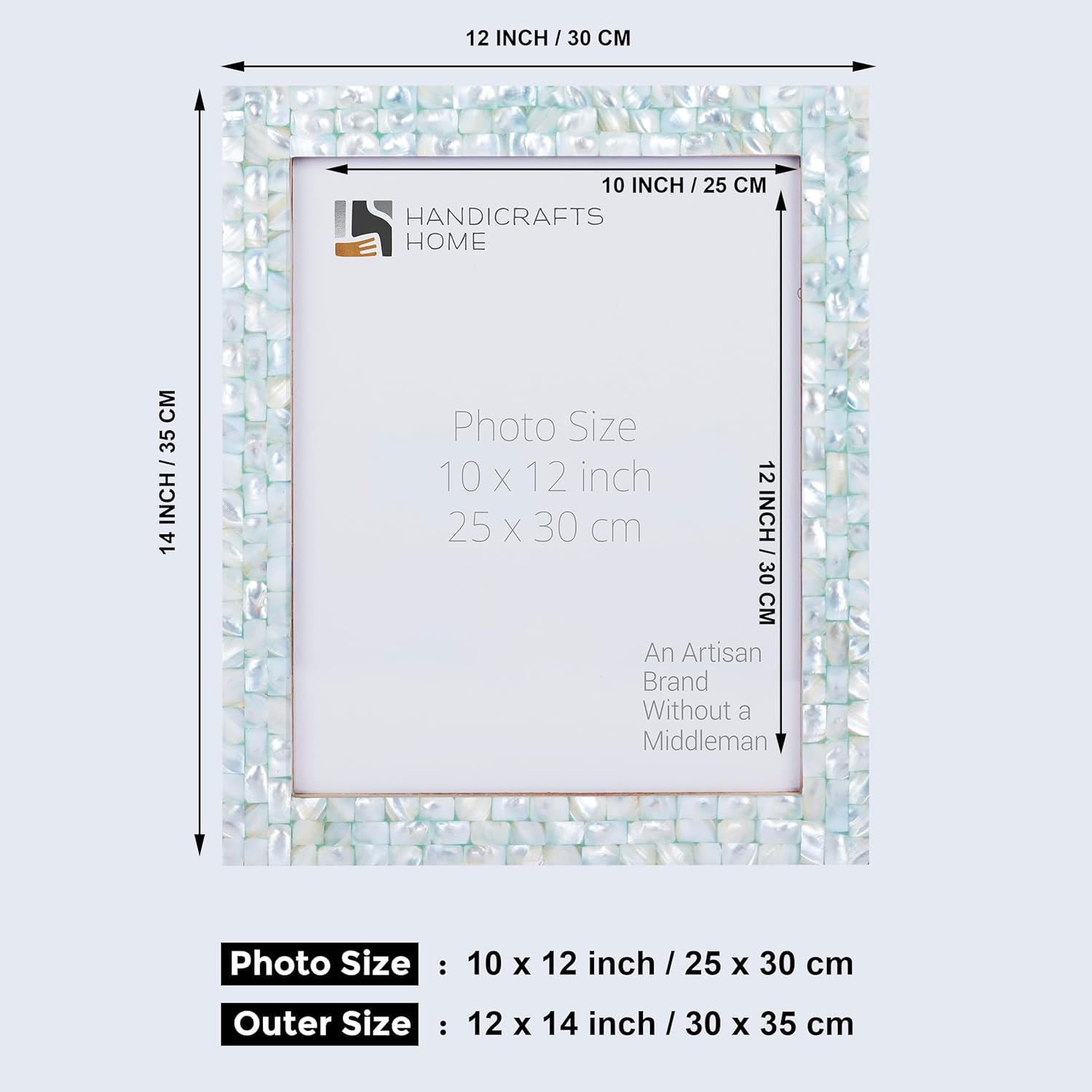Mother of Pearl Poster Picture Frame Green, 2 Sizes