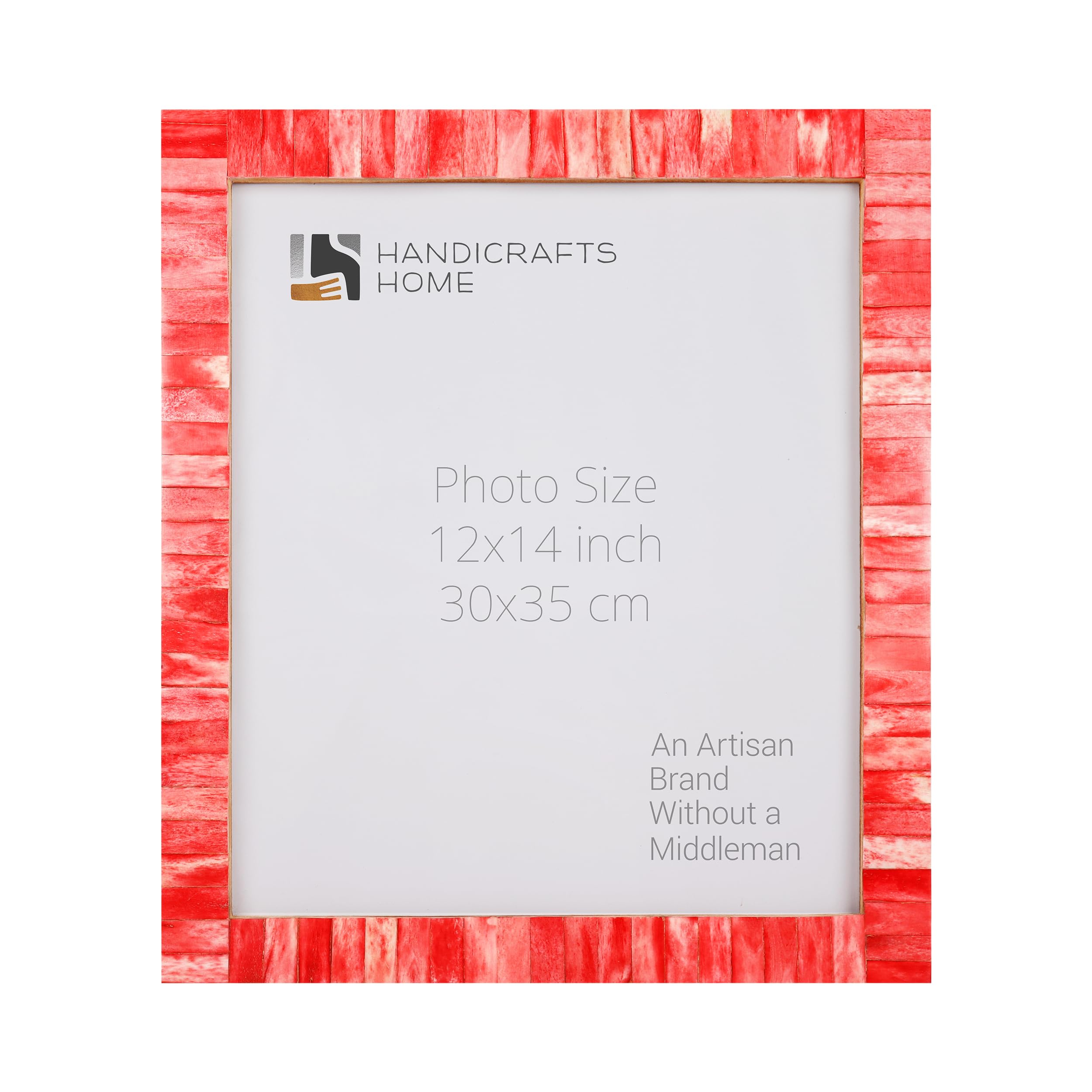 Poster Picture Frame Classic Pattern Bone Inlay Collection in 6 Sizes, Red