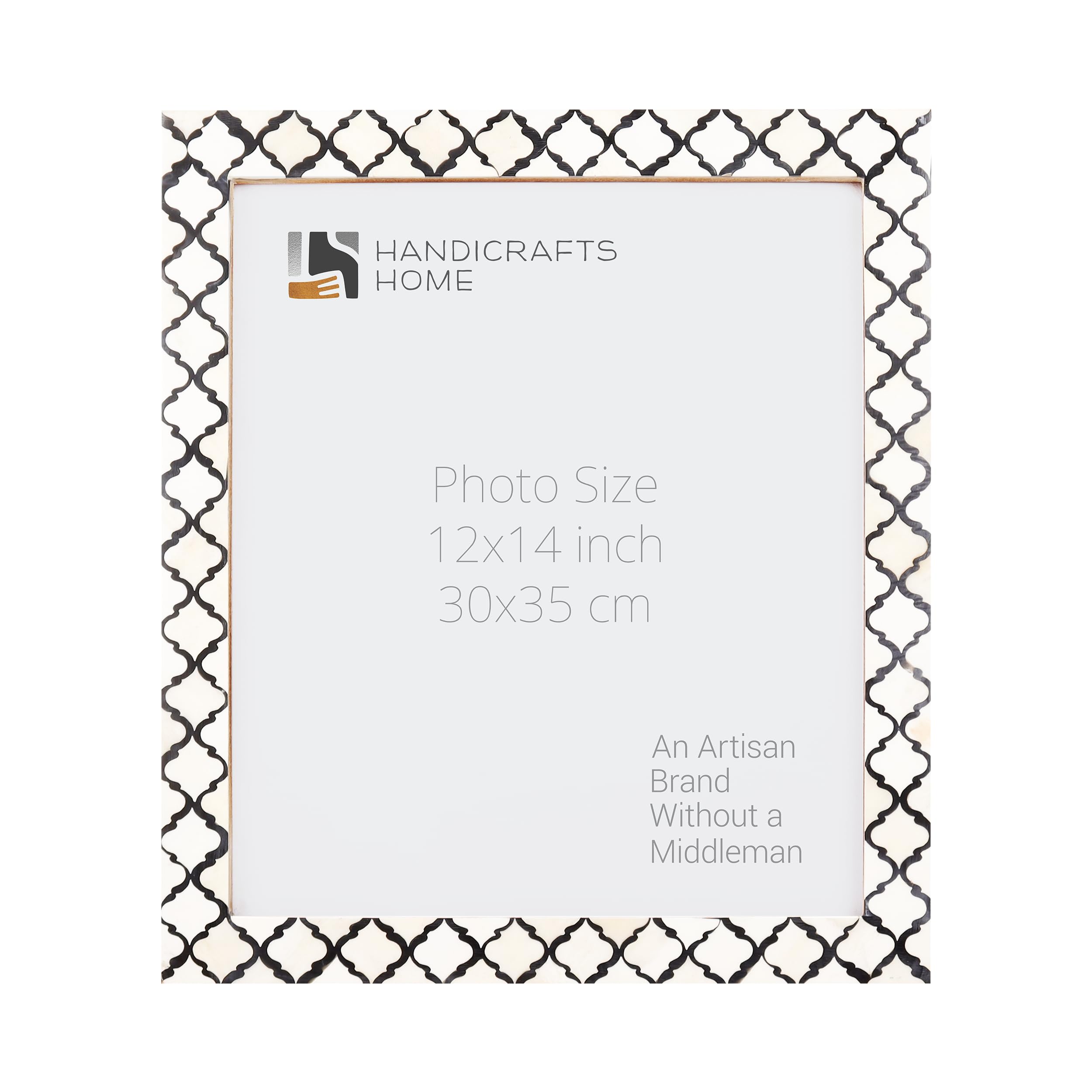 Poster Picture Frame Moroccan Bone & Resin Inlay Collection in 9 Sizes, Black