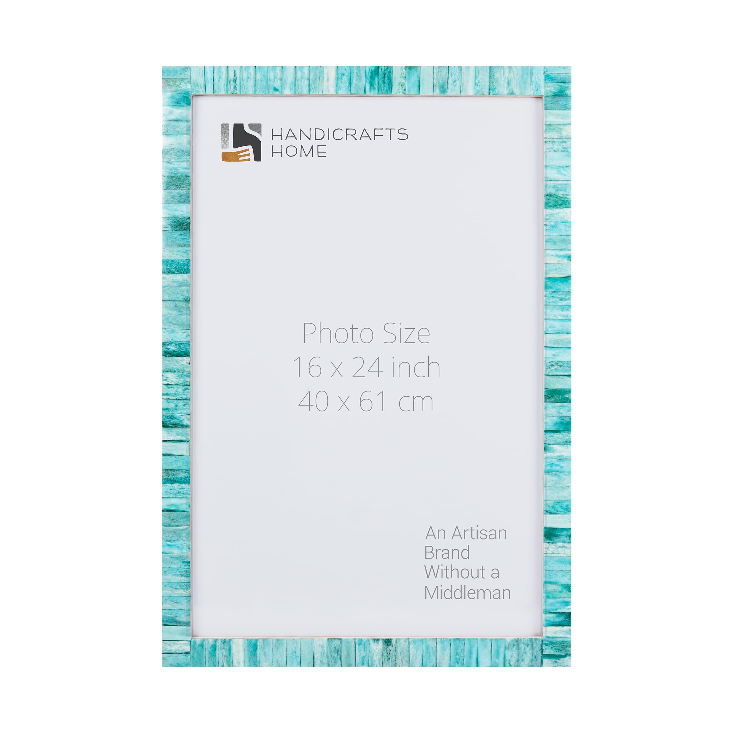 Poster Picture Frame Classic Pattern Bone Inlay Collection in 5 Sizes, Green