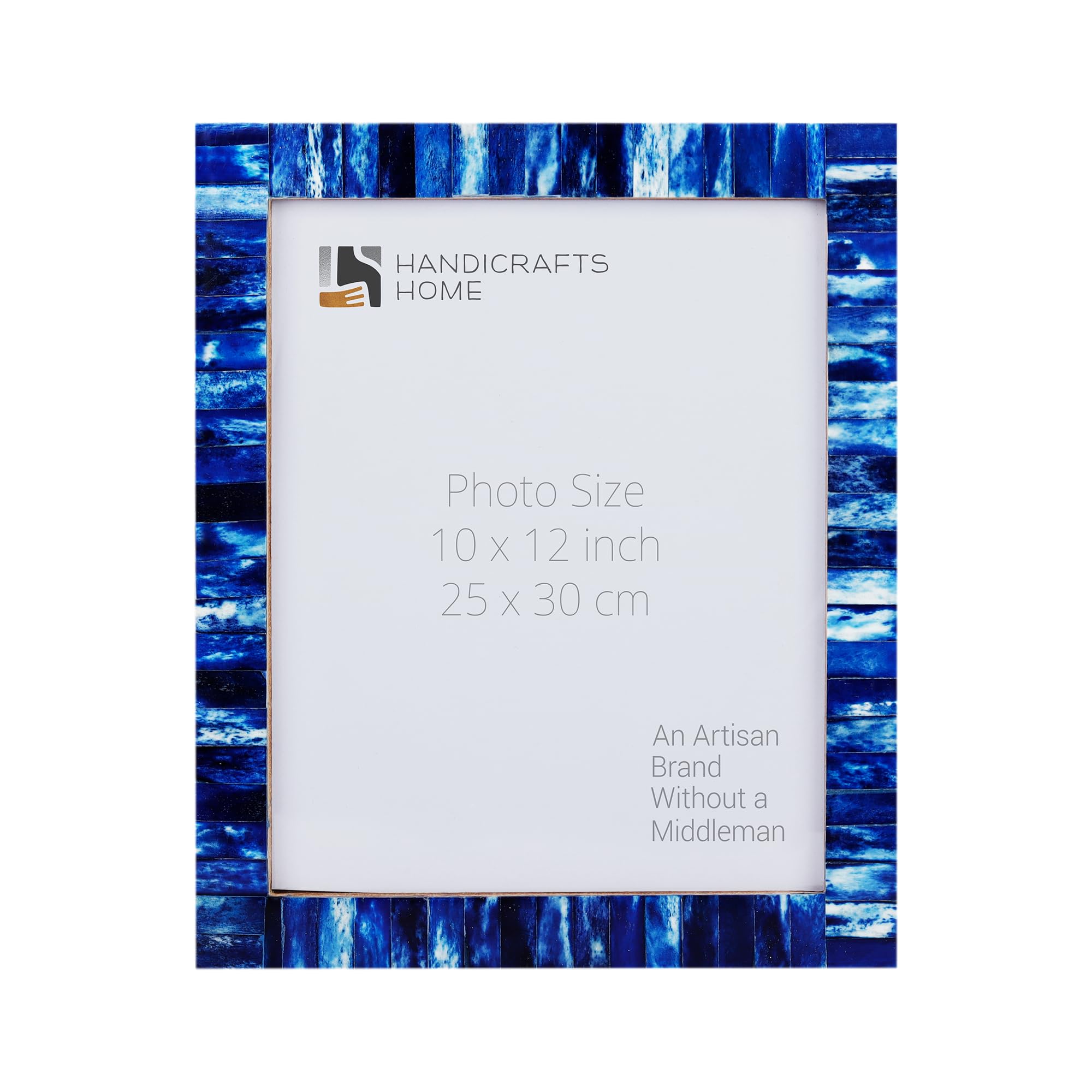 Poster Picture Frame Classic Pattern Bone Inlay Collection in 5 Sizes, Blue