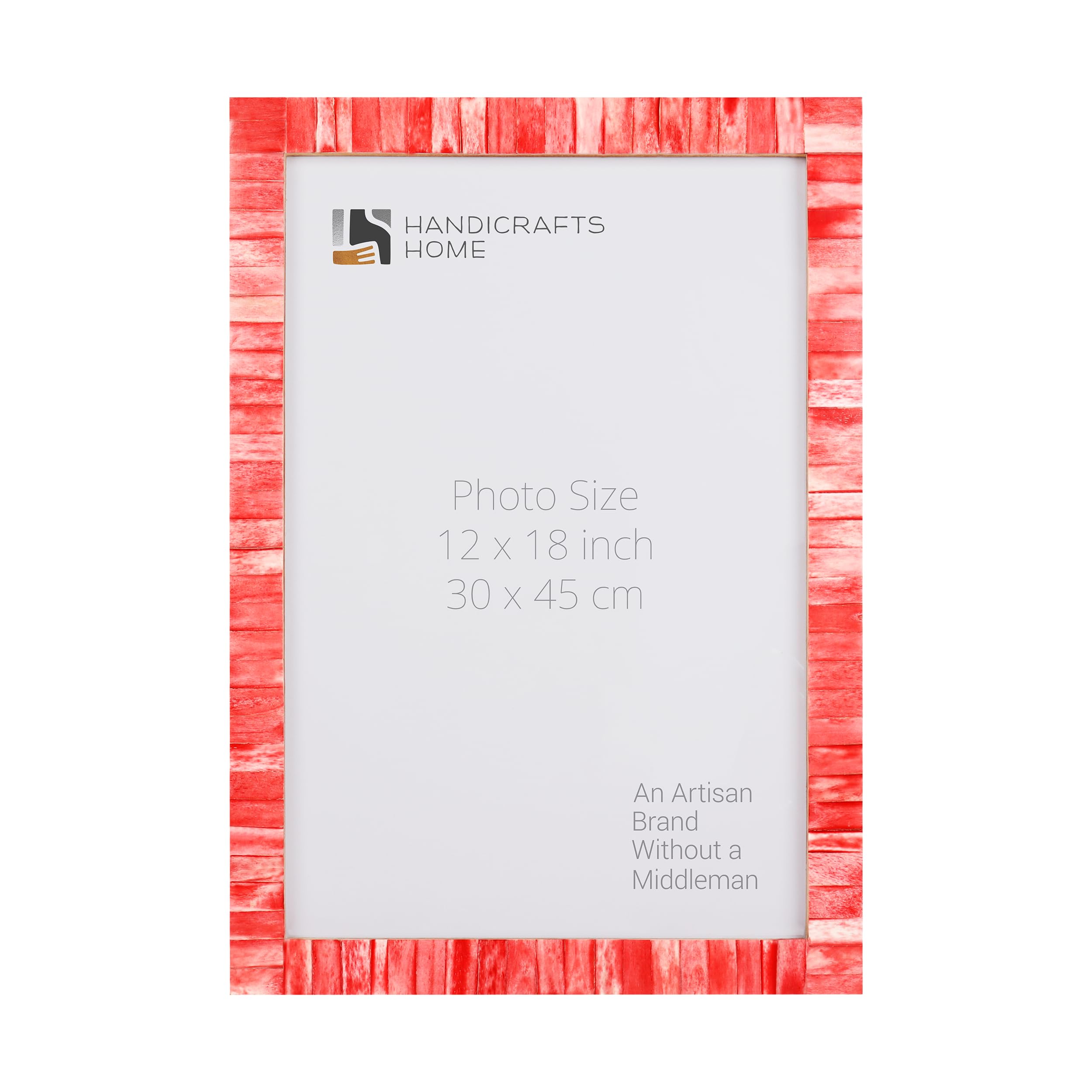 Poster Picture Frame Classic Pattern Bone Inlay Collection in 6 Sizes, Red