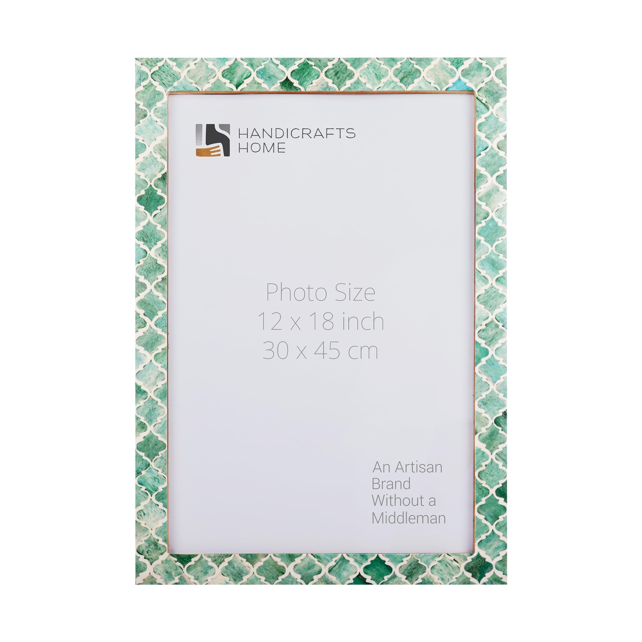 Poster Picture Frame Moroccan Bone & Resin Inlay Collection in 5 Sizes, Green