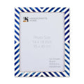 Poster Picture Frame Chevron Bone Inlay in 3 Sizes, Blue