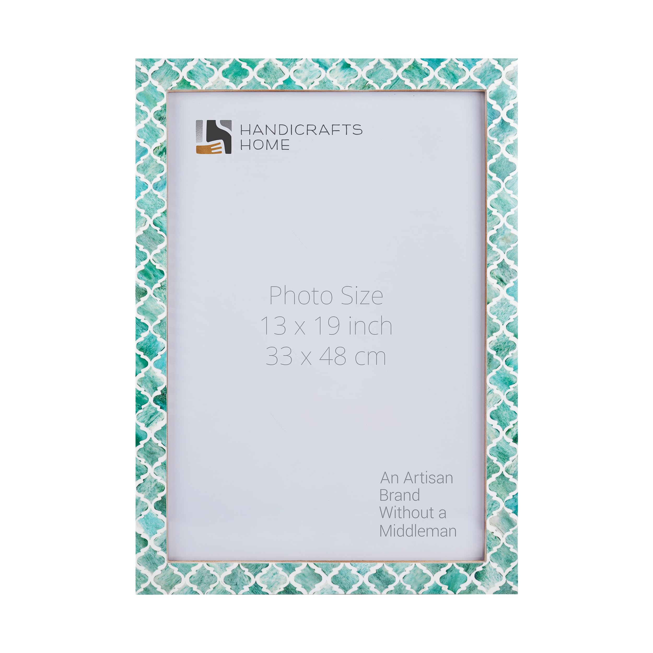 Poster Picture Frame Moroccan Bone & Resin Inlay Collection in 5 Sizes, Green