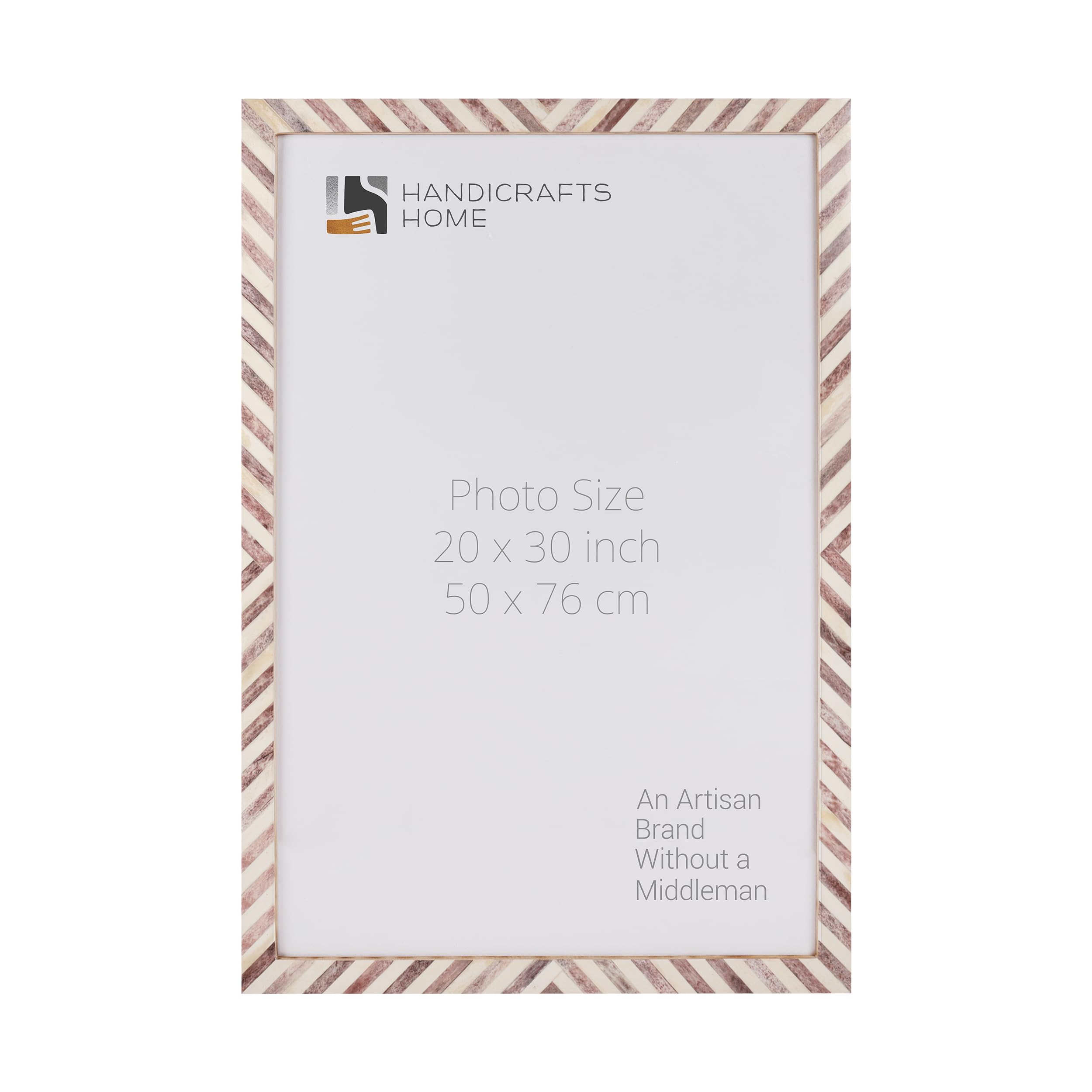 Poster Picture Frame Chevron Pattern in 5 Sizes, Brown