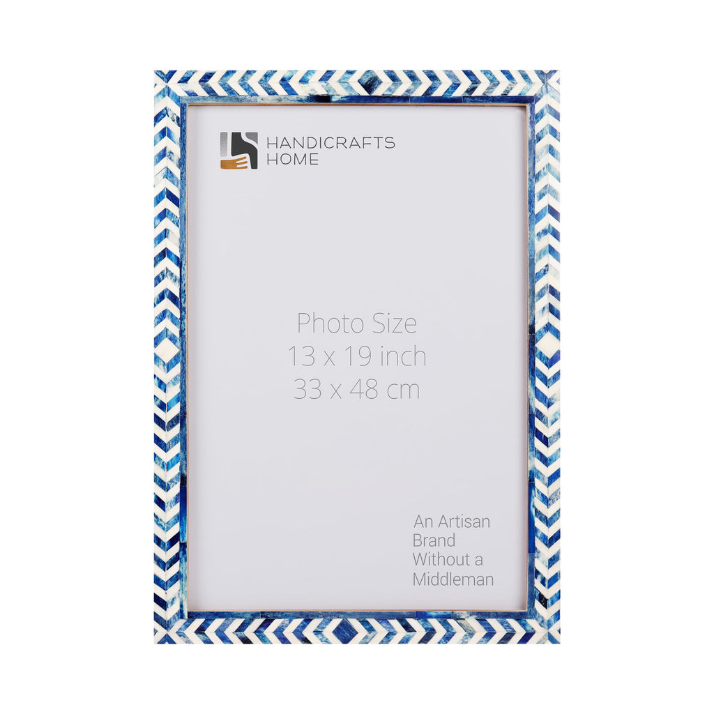 Taj Bone Inlay Poster Picture Frame  Blue - Available in 4 Sizes