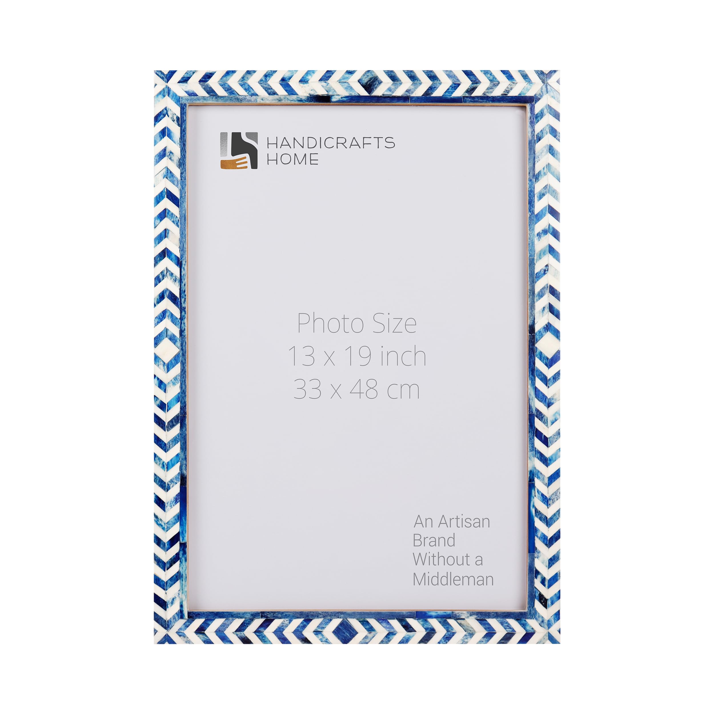 Taj Bone Inlay Poster Picture Frame  Blue - Available in 4 Sizes