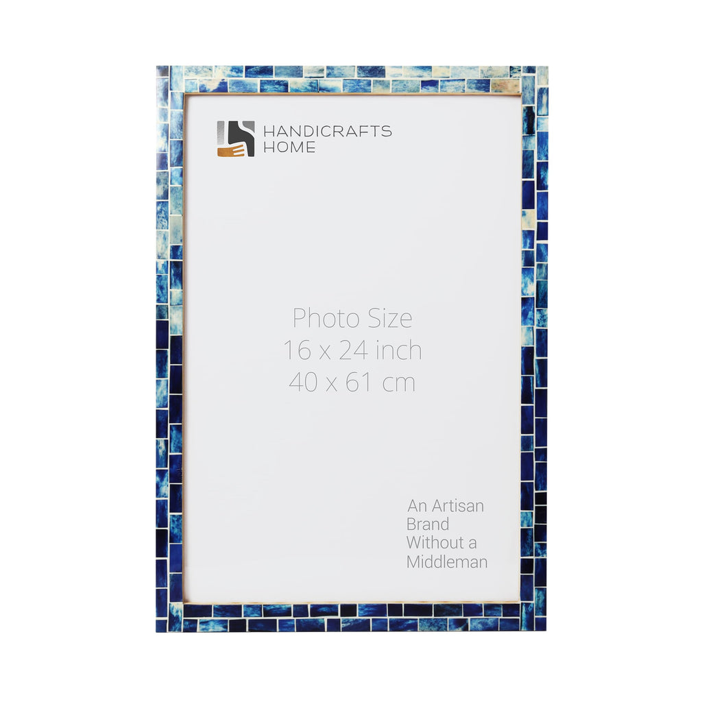 Poster Picture Frame Indigo Bone Inlay in 3 Sizes