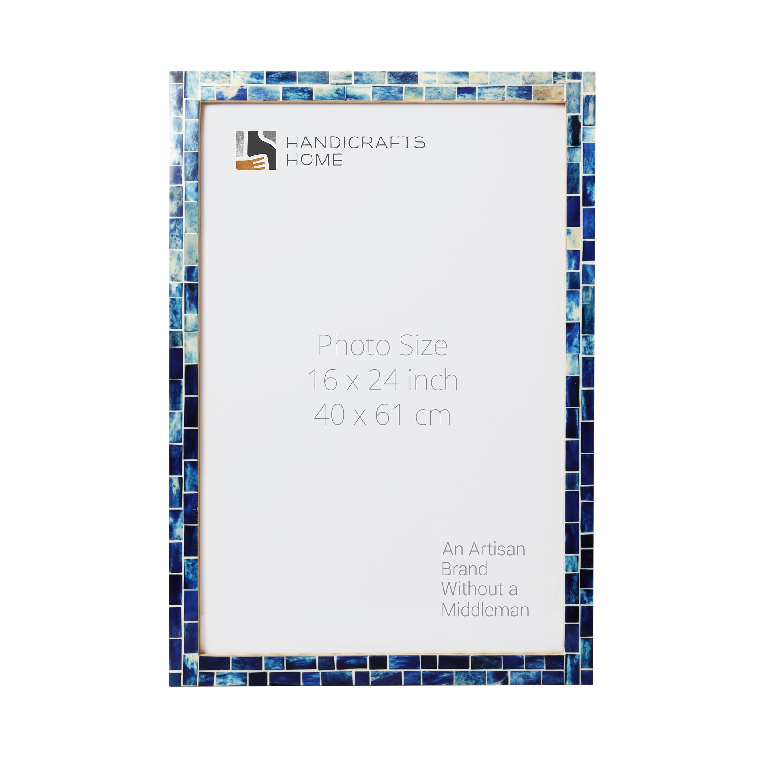 Poster Picture Frame Indigo Bone Inlay in 3 Sizes