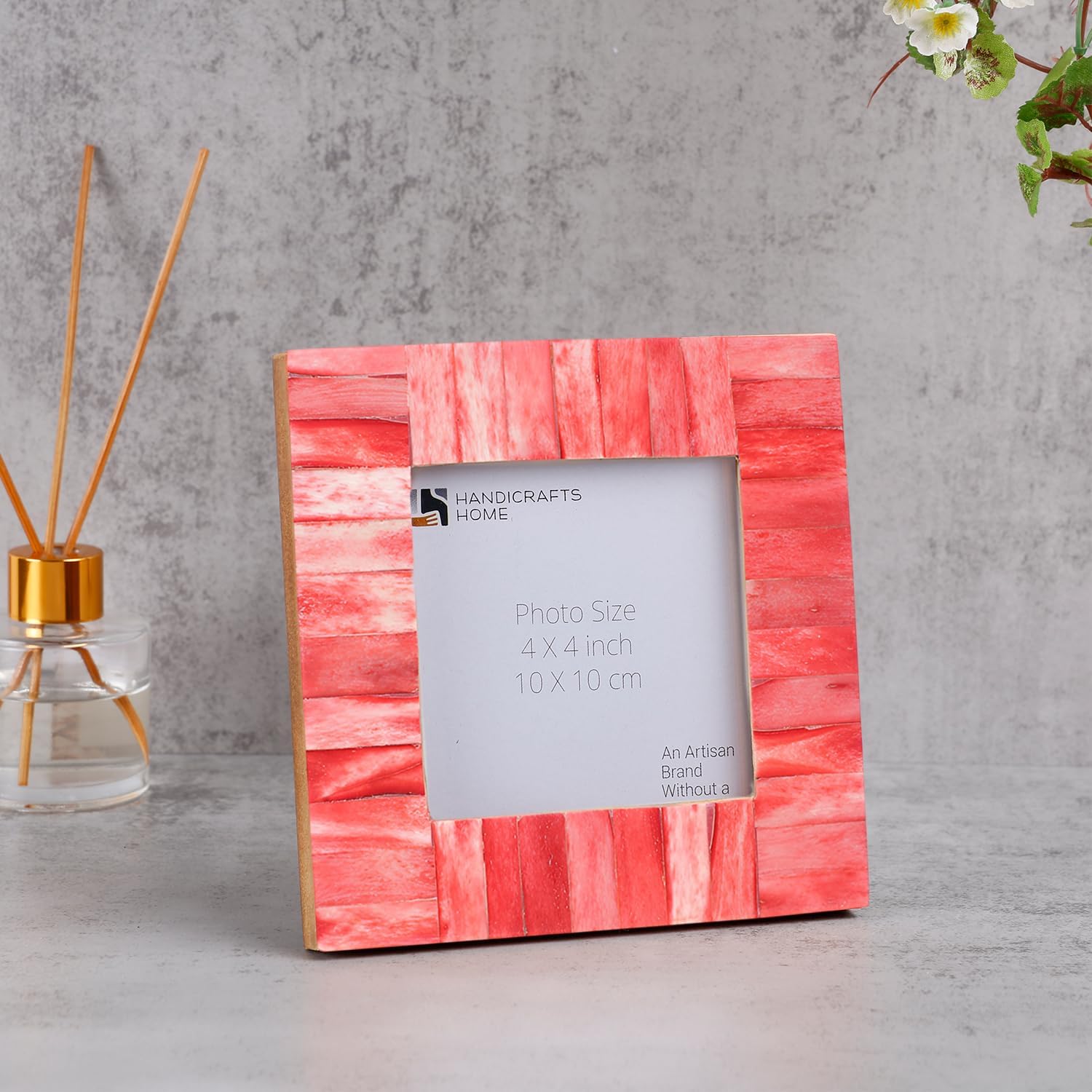 Picture Frames Classic Pattern Bone Inlay Collection in 27 Sizes, Red