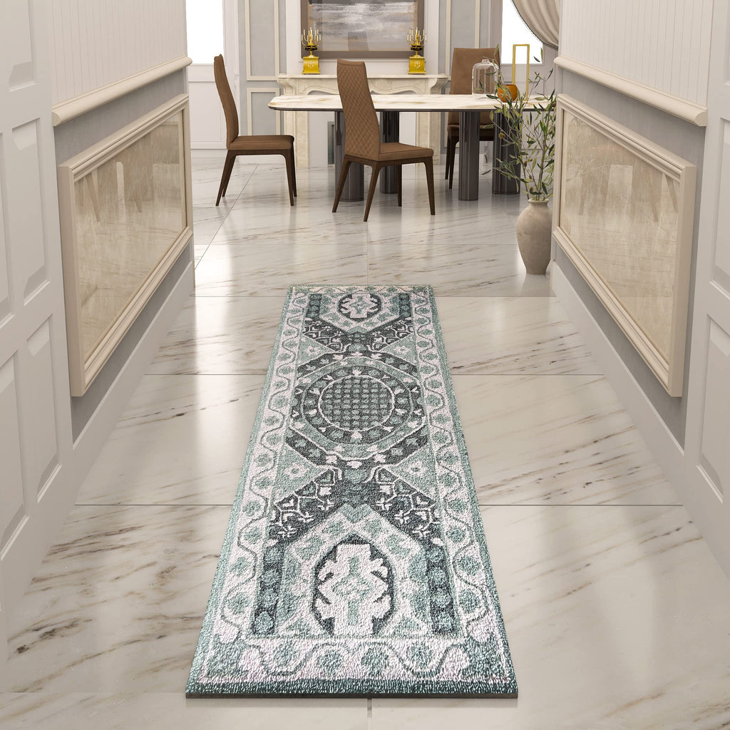 Premium Hand-Tufted Rug Made of 100% Wool  - Castilo - 2x8 Feet