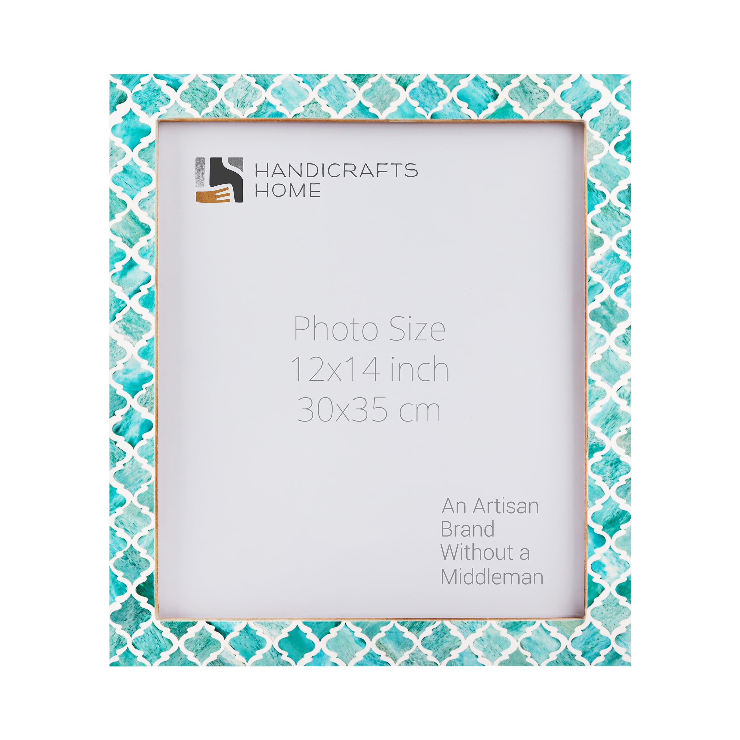 Poster Picture Frame Moroccan Bone & Resin Inlay Collection in 5 Sizes, Green