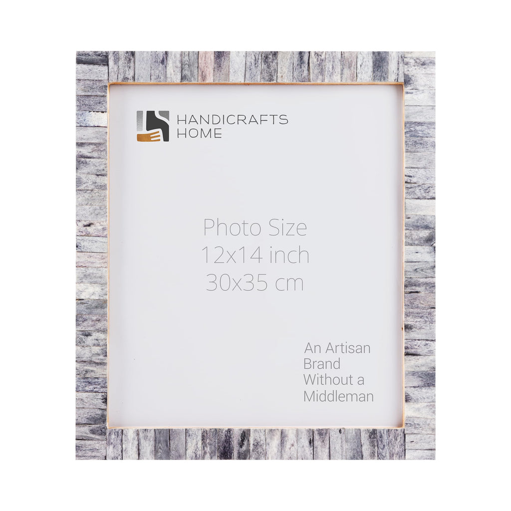 Poster Picture Frame Classic Pattern Bone Inlay Collection in 6 Sizes, Grey