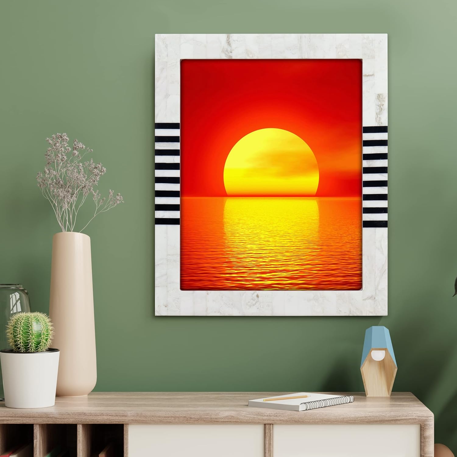 Picture Frames Contour Lado Pattern Resin Inlay Collection in 3 Sizes