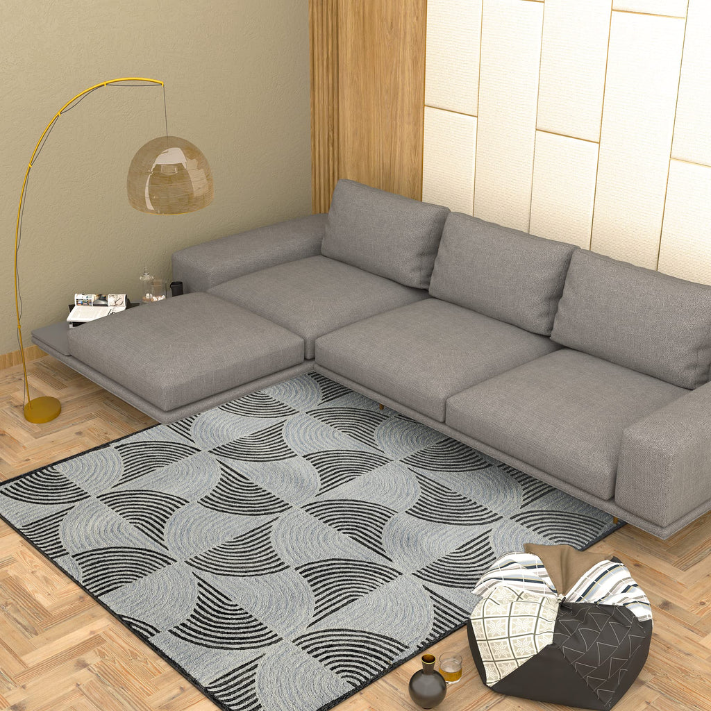 Loop Tufted Rug Premium Hand-Tufted Rug Made of 100% Wool - Mono Loops - 6x6 Feet ...