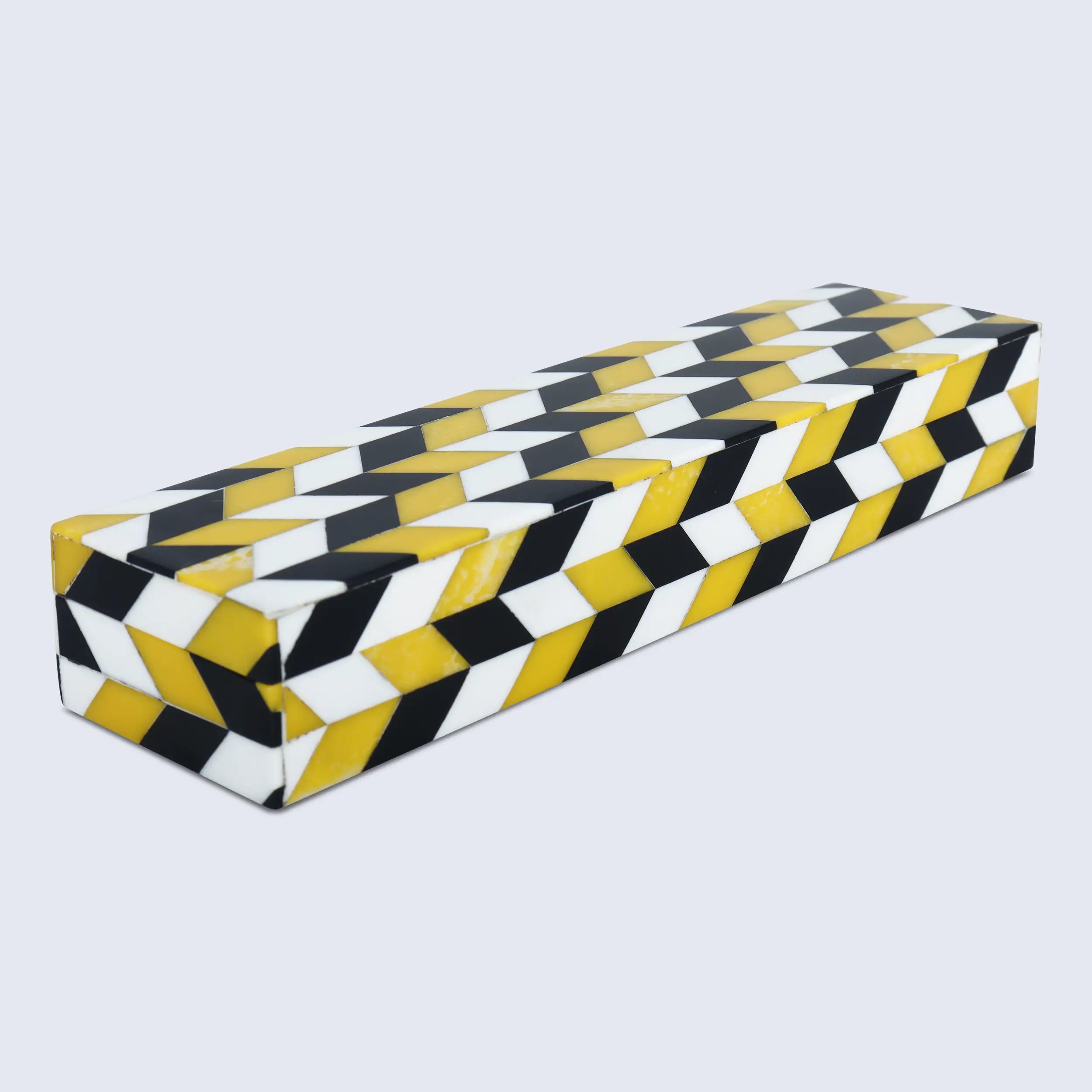 Marquet Artemis Pattern Decorative Storage Box, Resin Inlay in 8 Sizes, Multicolor