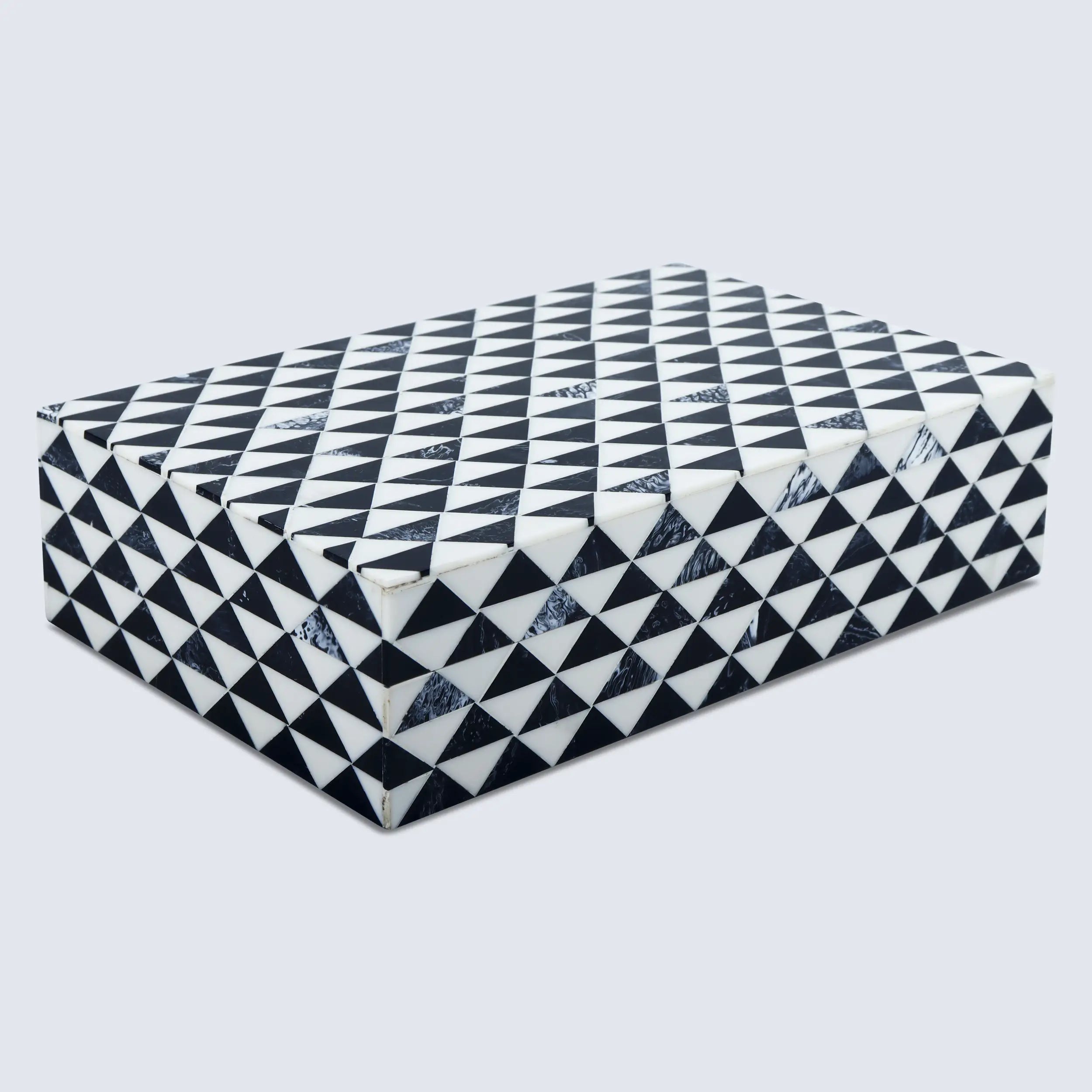 Marquet Prism Resin Inlay Decorative Storage Box