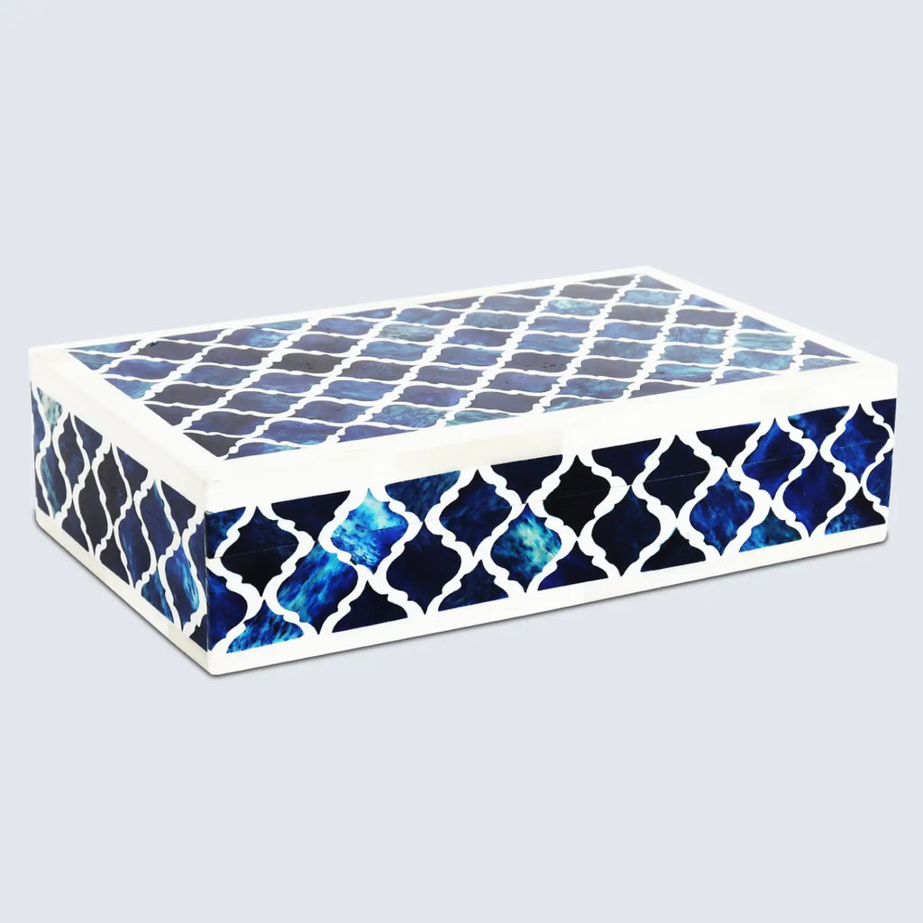 Patisserie Classic Bone & Resin Inlay Decorative Storage Box - 7 Sizes