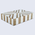 Marquet Chevron Resin & Wood Inlay Decorative Storage Box - 8 Sizes