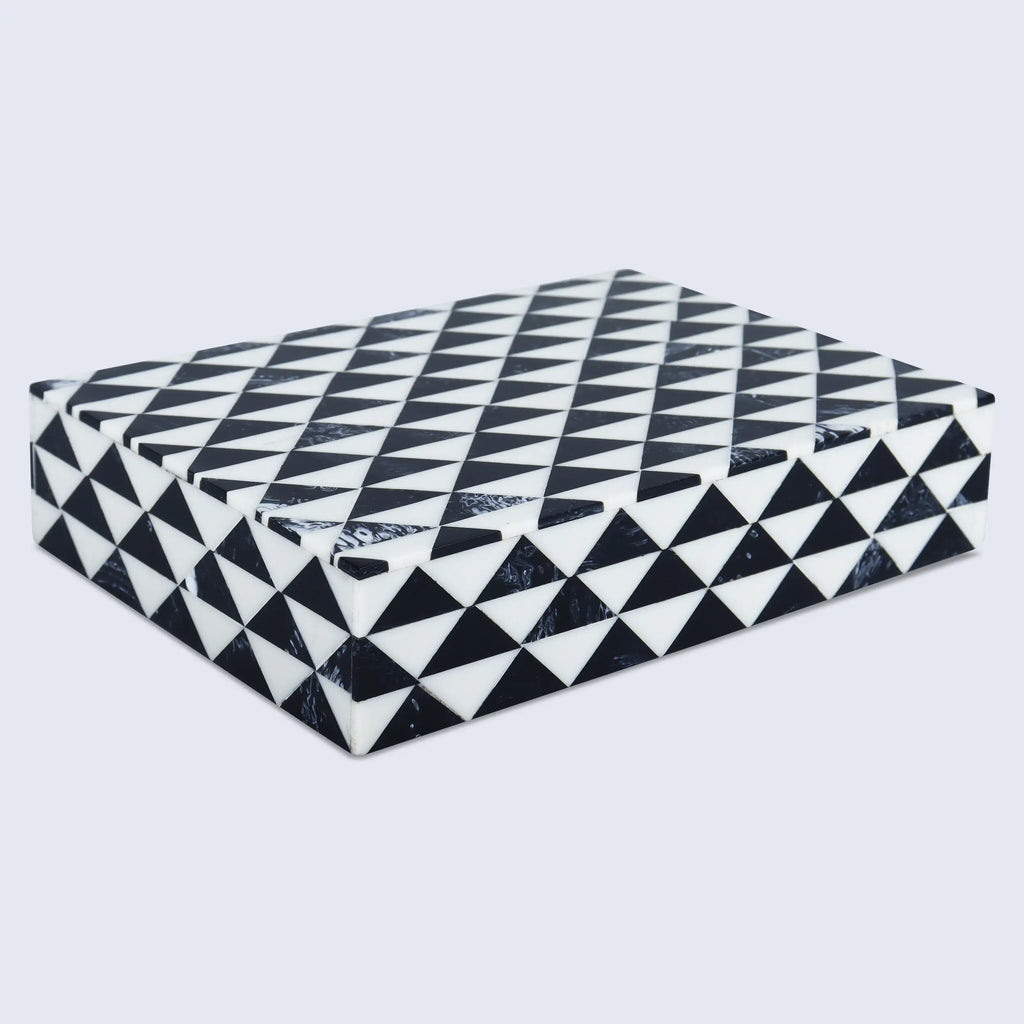 Marquet Prism Resin Inlay Decorative Storage Box
