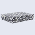 Moroccan Pattern Decorative Storage Box, Bone & Resin Inlay in 7 Sizes, Grey & White